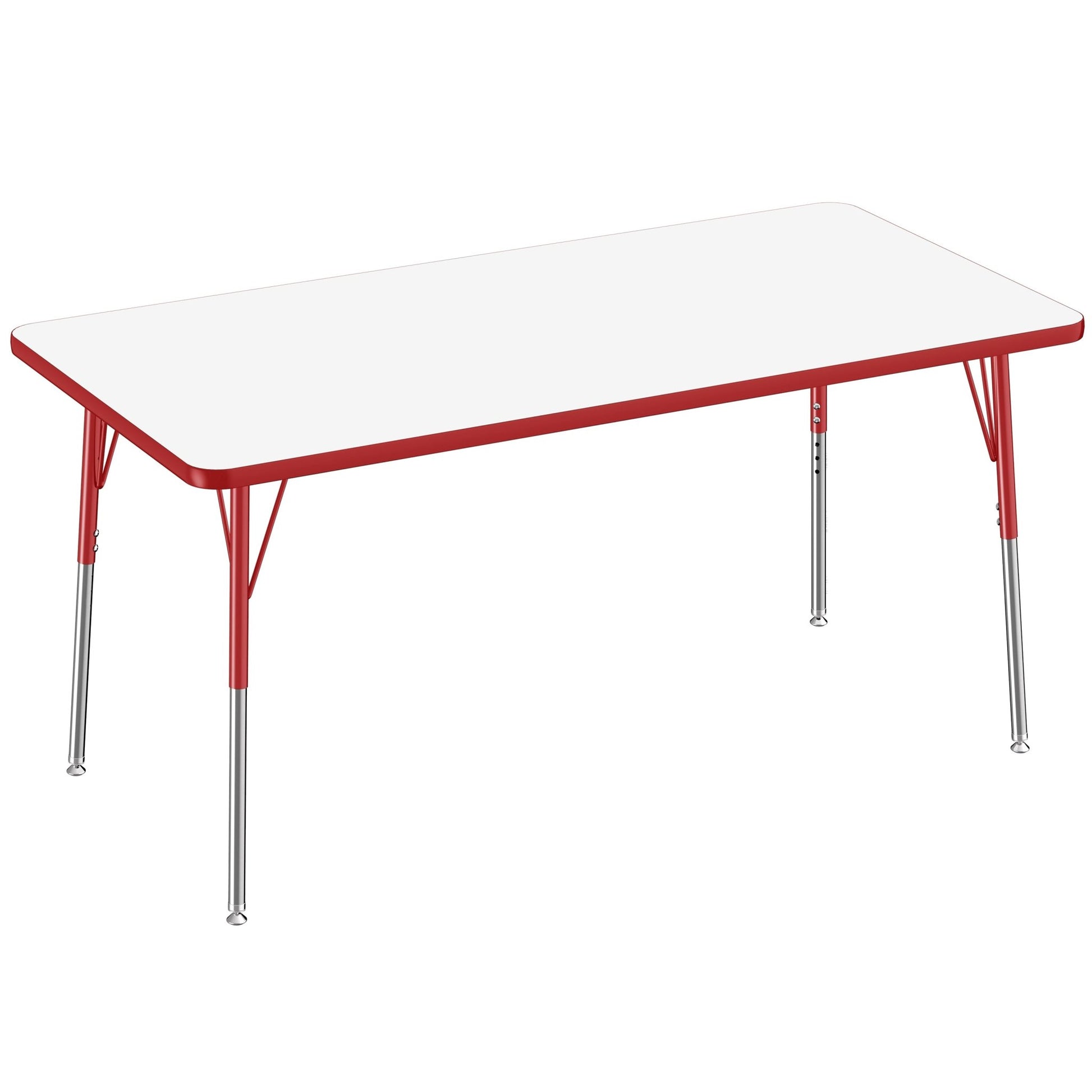 FDP 30" x 60" Rectangle Dry - Erase Activity Table with Adjustable Standard Swivel Glide Legs (FDP - 10176 - XX) - SchoolOutlet