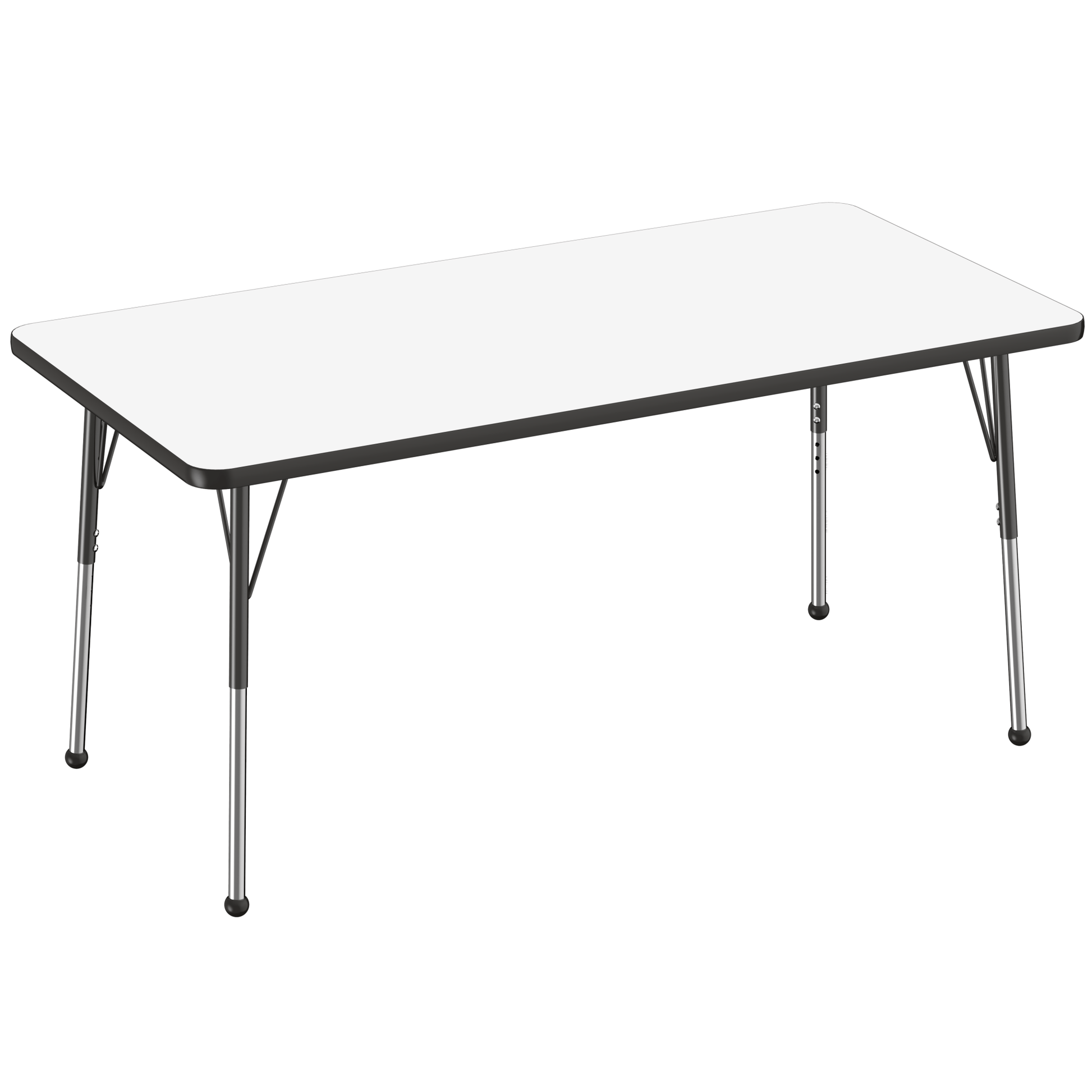 FDP 30" x 60" Rectangle Dry - Erase Activity Table with Adjustable Standard Ball Glide Legs (FDP - 10177 - XX) - SchoolOutlet