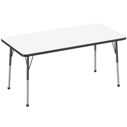 FDP 30" x 60" Rectangle Dry-Erase Activity Table with Adjustable Standard Ball Glide Legs (FDP-10177-XX)