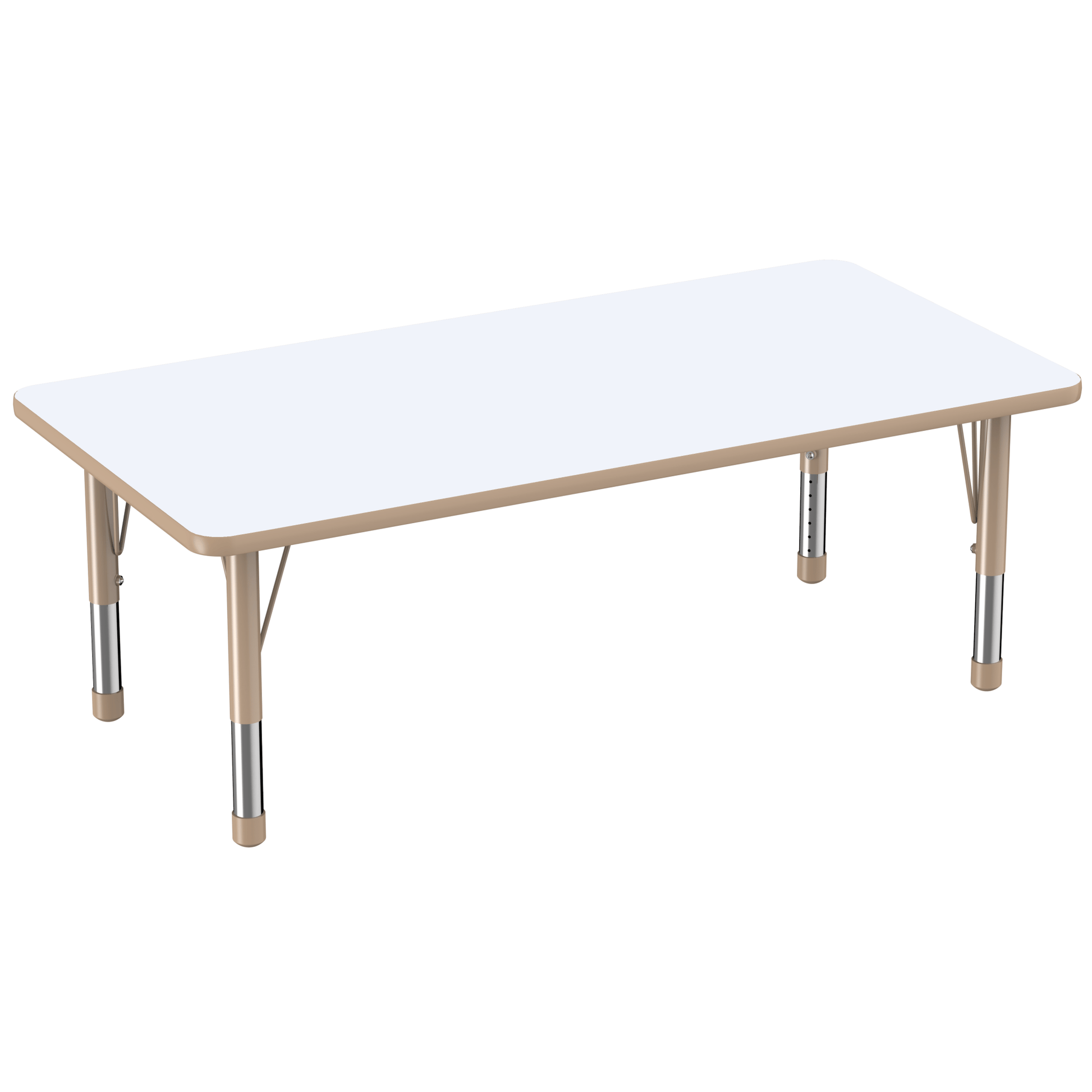 FDP 30" x 60" Rectangle Dry - Erase Activity Table with Adjustable Chunky Legs (FDP - 10178 - XX) - SchoolOutlet