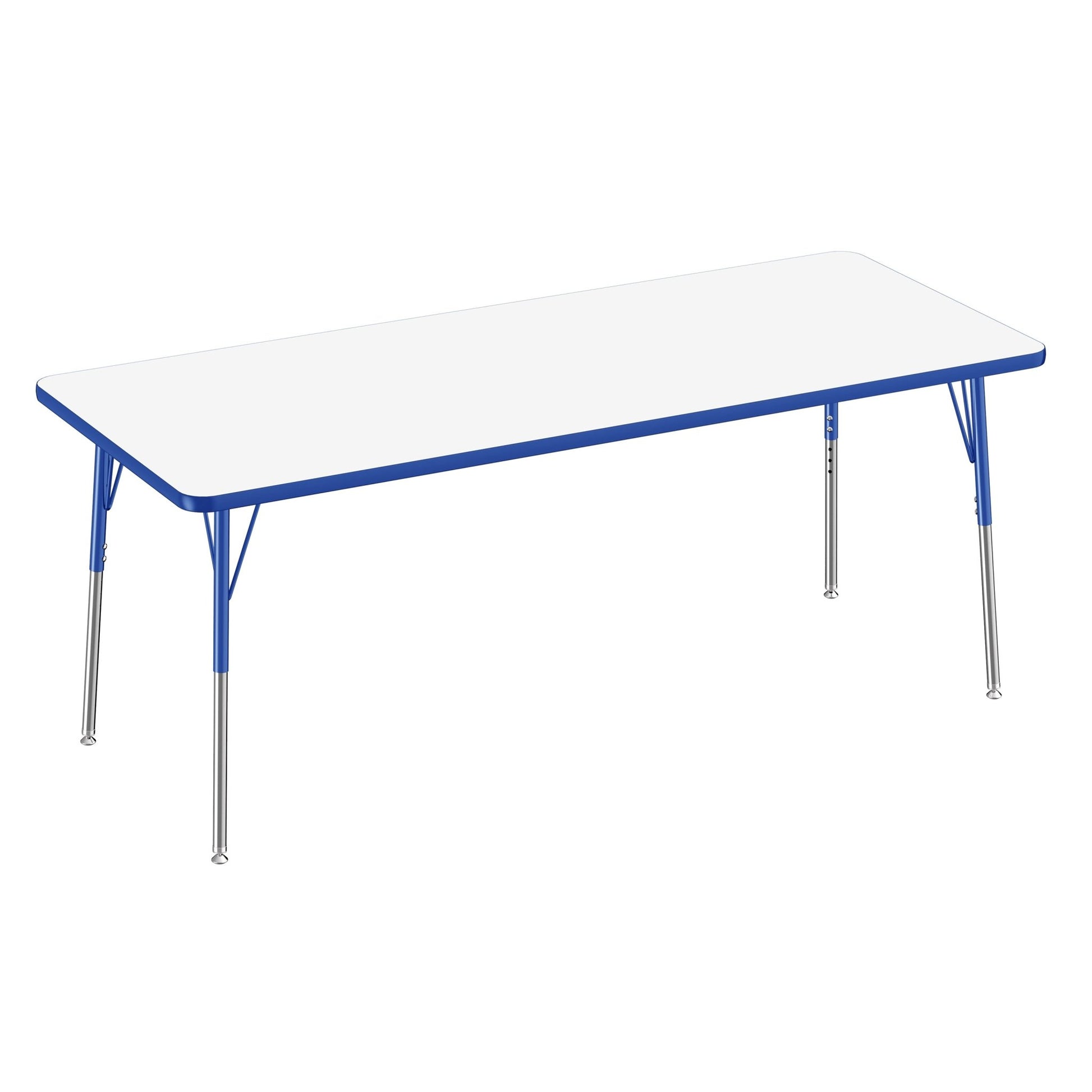FDP 30" x 72" Rectangle Dry - Erase Activity Table with Adjustable Standard Swivel Glide Legs (FDP - 10180 - XX) - SchoolOutlet