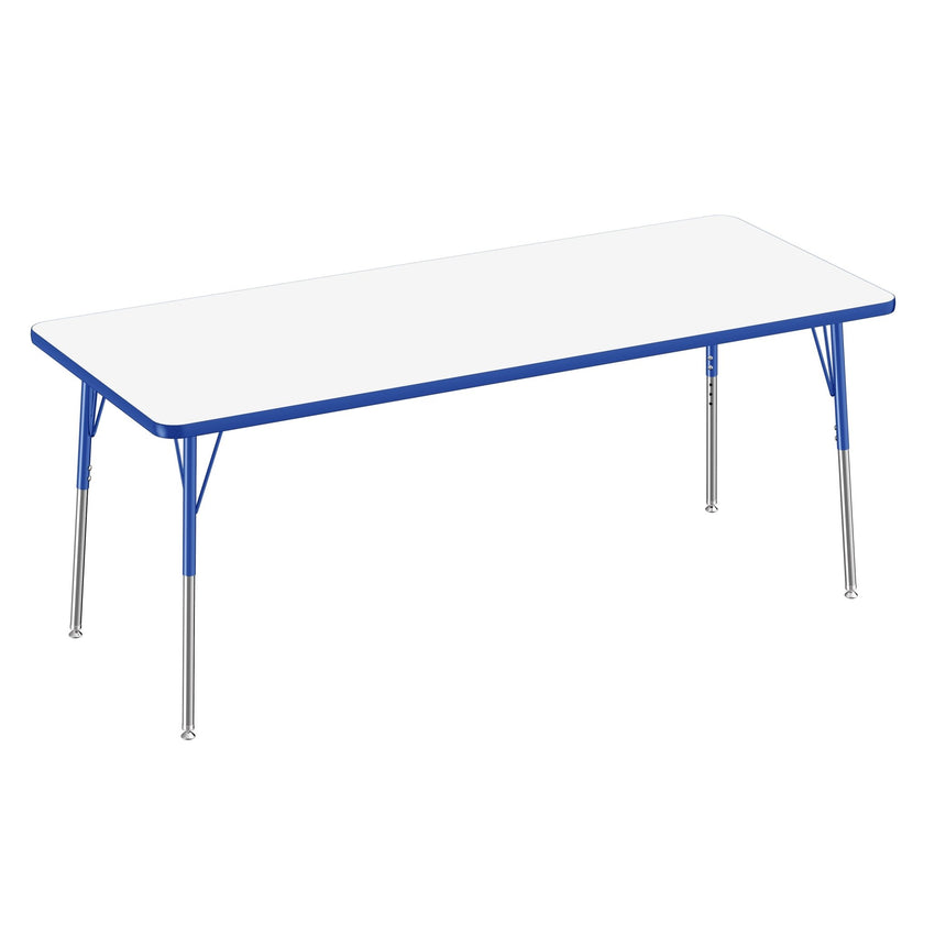 FDP 30" x 72" Rectangle Dry - Erase Activity Table with Adjustable Standard Swivel Glide Legs (FDP - 10180 - XX) - SchoolOutlet