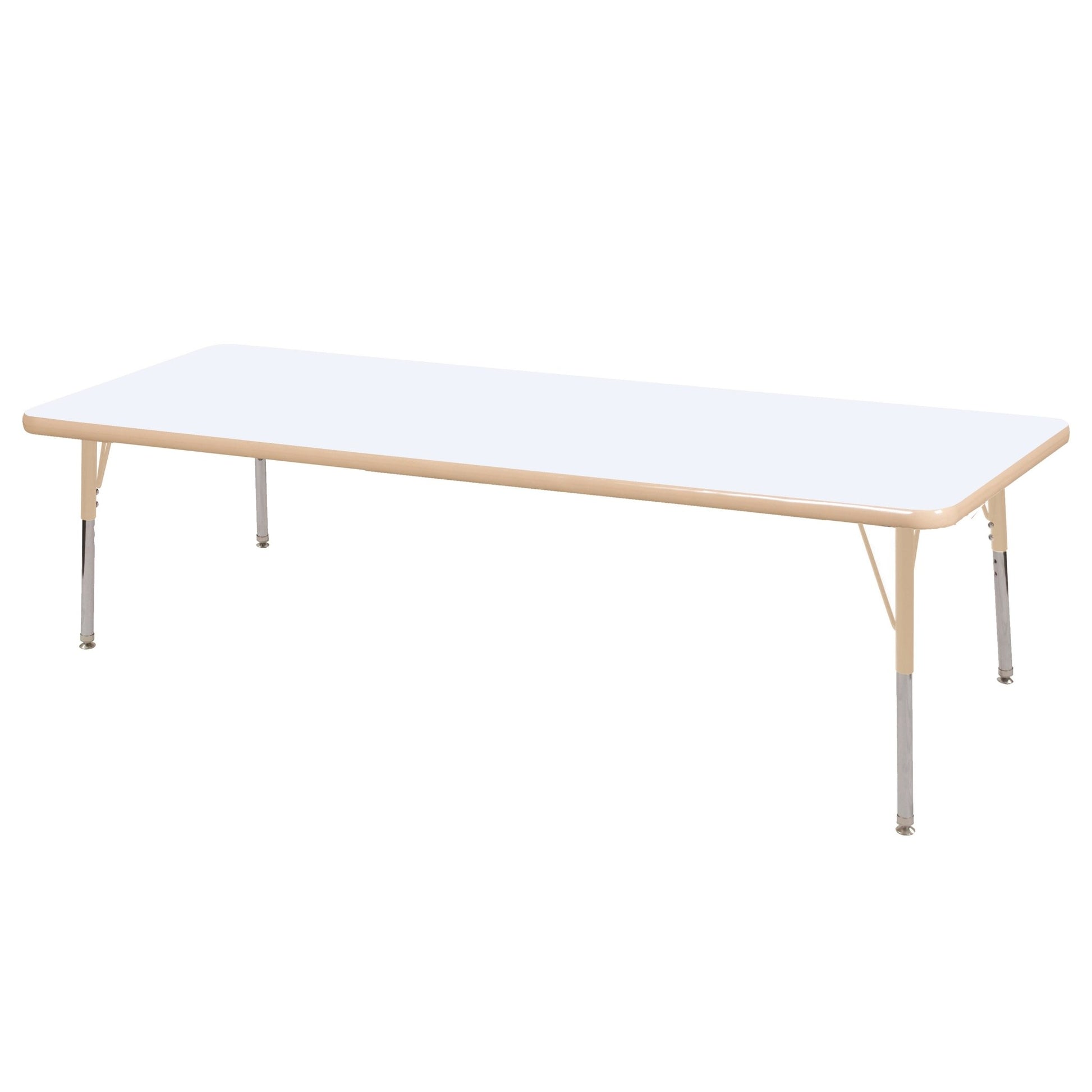 FDP 30" x 72" Rectangle Dry - Erase Activity Table with Adjustable Standard Swivel Glide Legs (FDP - 10180 - XX) - SchoolOutlet