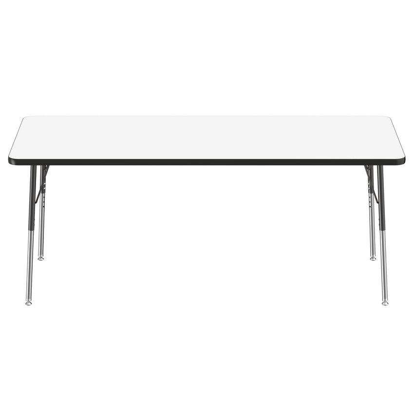 FDP 30" x 72" Rectangle Dry - Erase Activity Table with Adjustable Standard Swivel Glide Legs (FDP - 10180 - XX) - SchoolOutlet