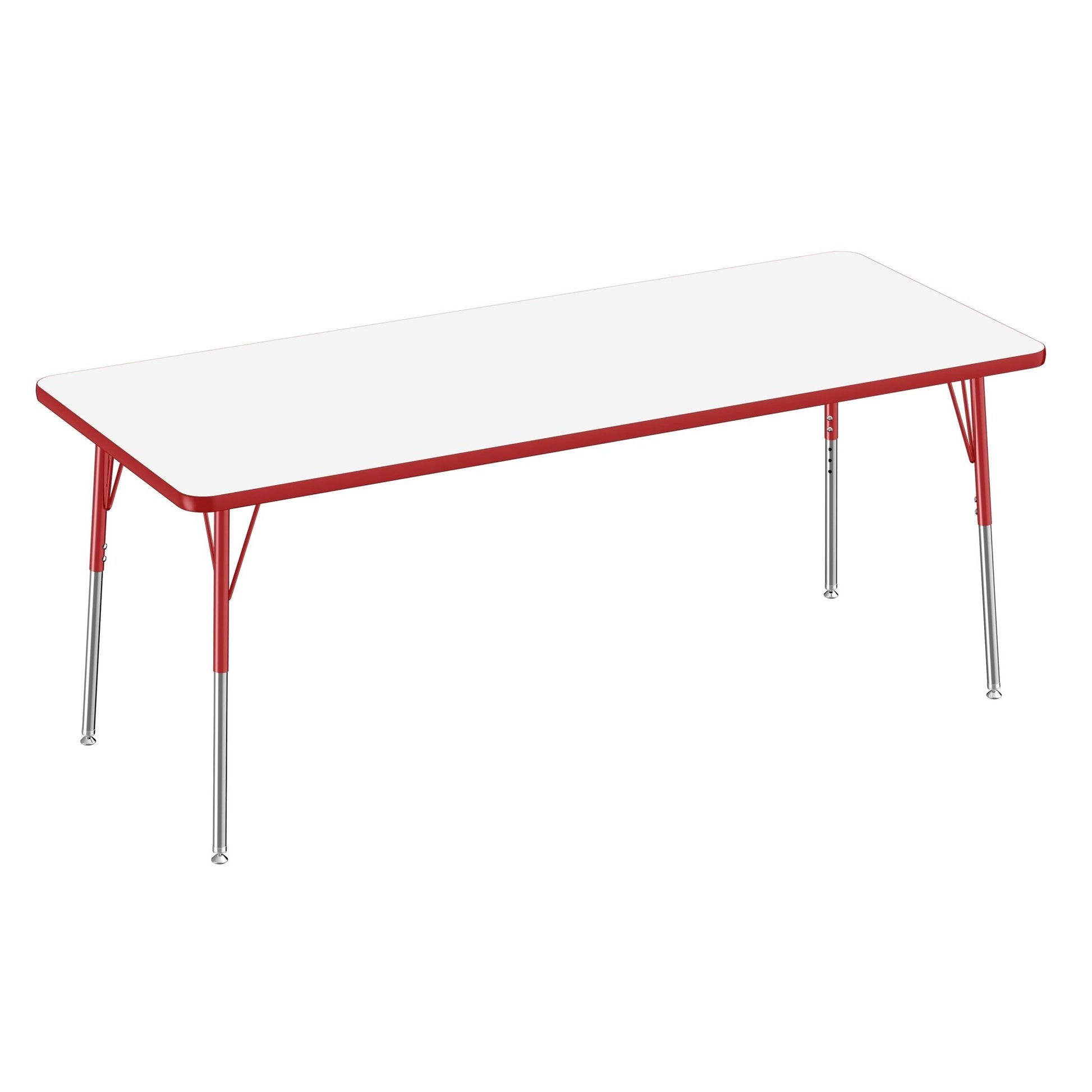 FDP 30" x 72" Rectangle Dry - Erase Activity Table with Adjustable Standard Swivel Glide Legs (FDP - 10180 - XX) - SchoolOutlet