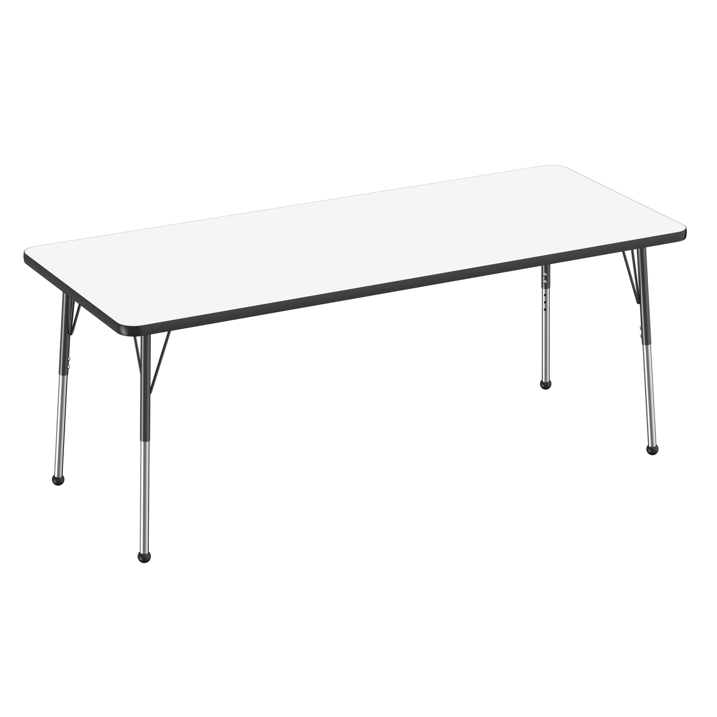 FDP 30" x 72" Rectangle Dry - Erase Activity Table with Adjustable Standard Ball Glide Legs (FDP - 10181 - XX) - SchoolOutlet