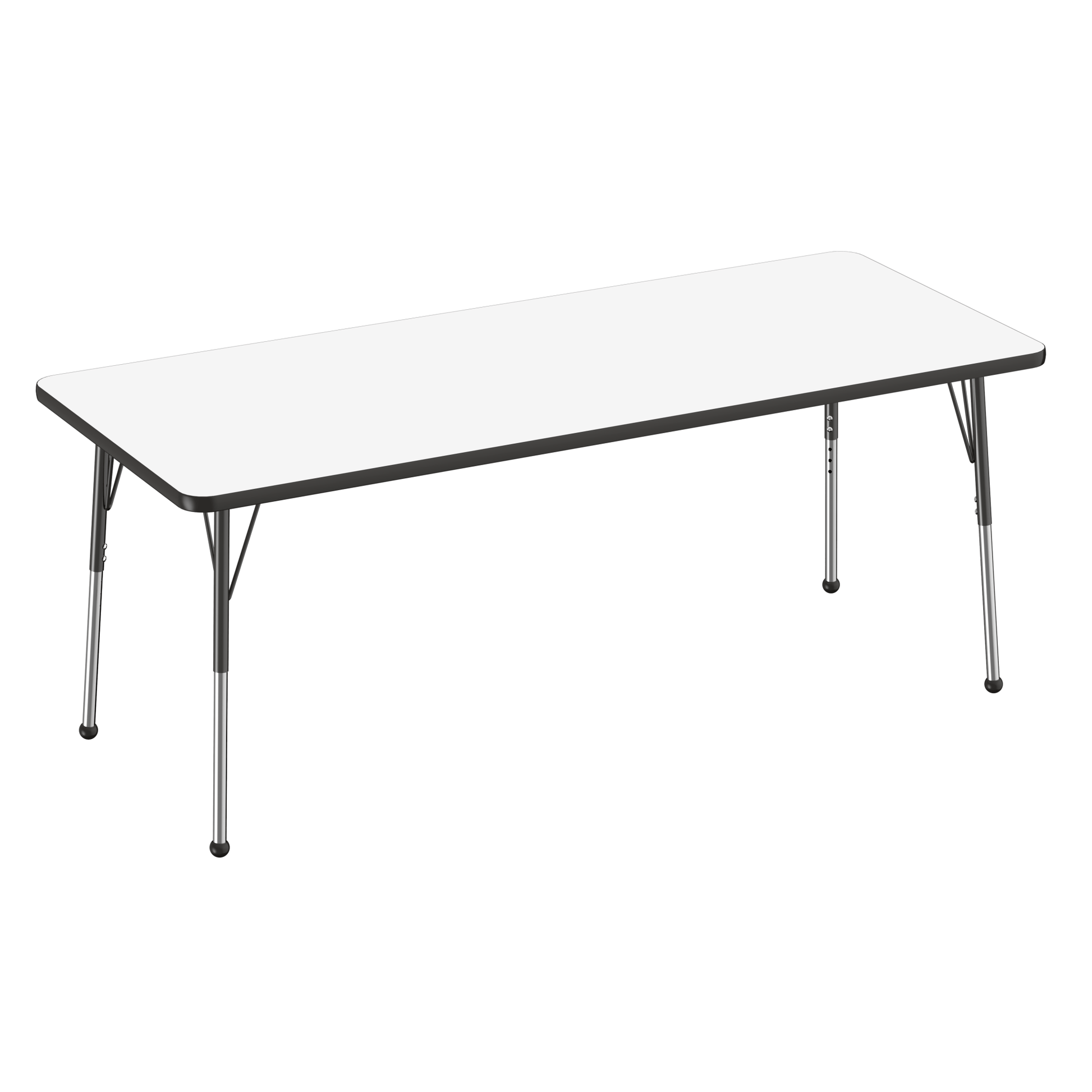 FDP 30" x 72" Rectangle Dry - Erase Activity Table with Adjustable Standard Ball Glide Legs (FDP - 10181 - XX) - SchoolOutlet