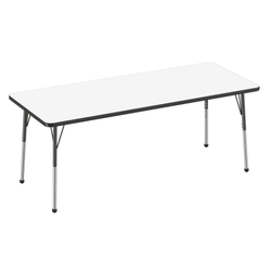 FDP 30" x 72" Rectangle Dry-Erase Activity Table with Adjustable Standard Ball Glide Legs (FDP-10181-XX)