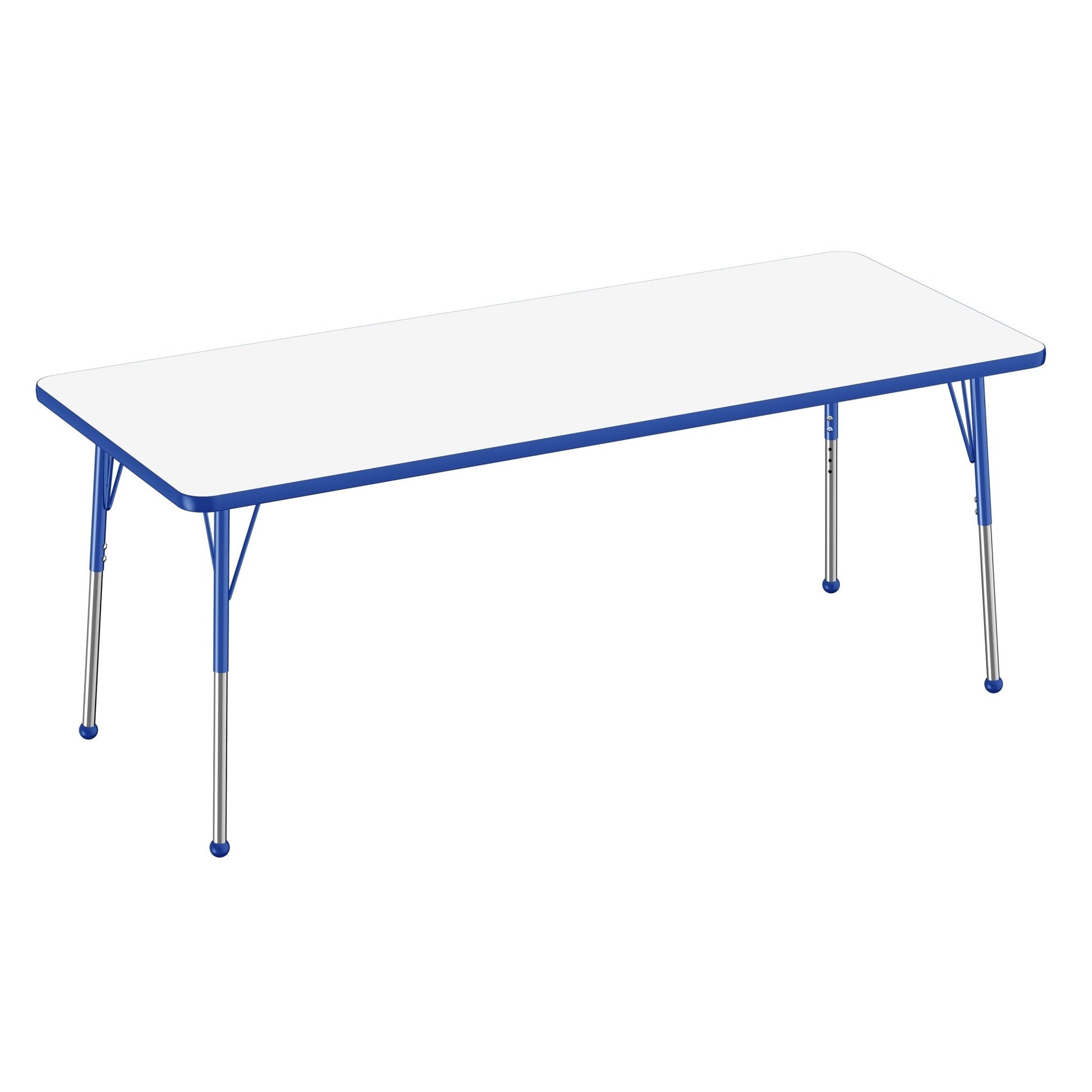 FDP 30" x 72" Rectangle Dry - Erase Activity Table with Adjustable Standard Ball Glide Legs (FDP - 10181 - XX) - SchoolOutlet