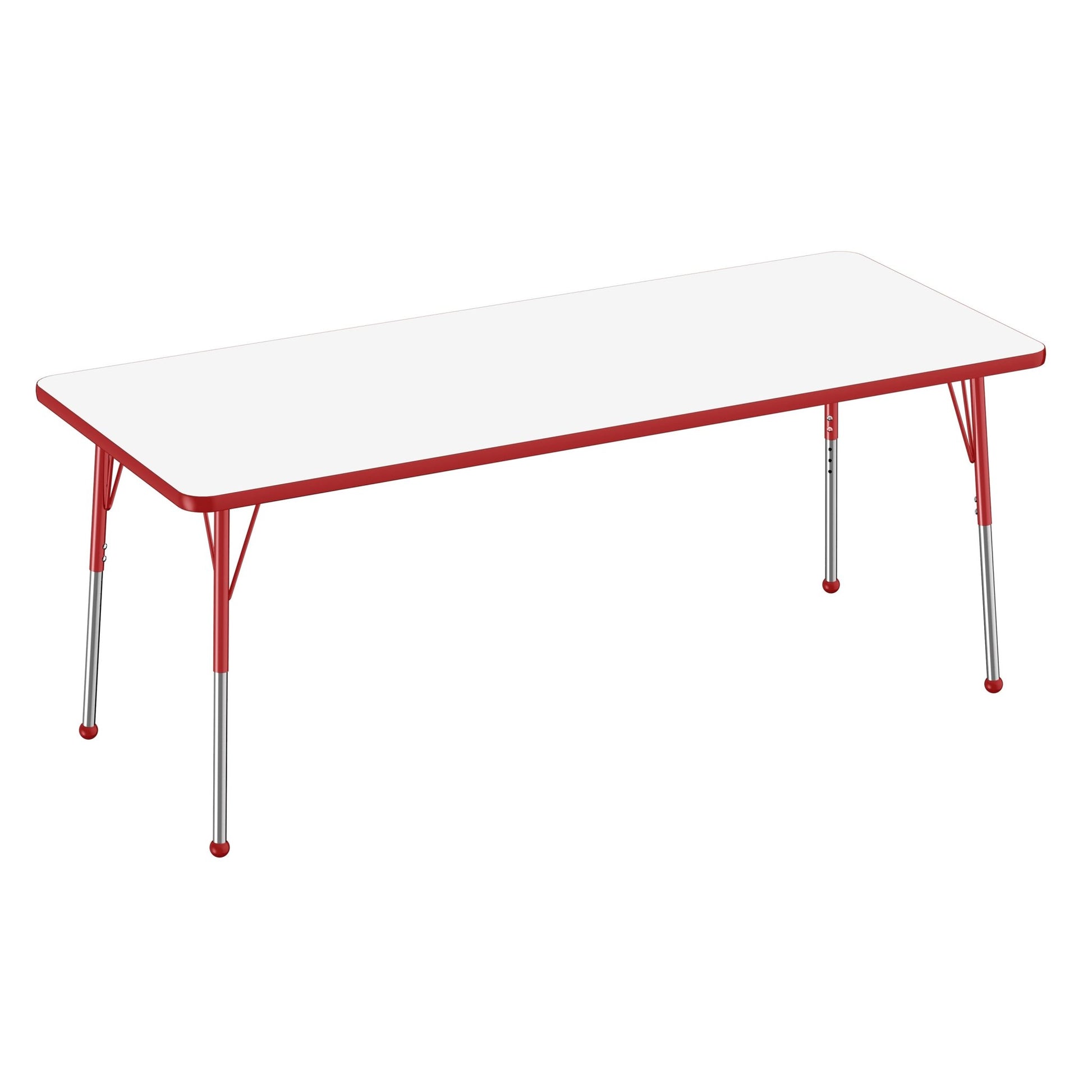FDP 30" x 72" Rectangle Dry - Erase Activity Table with Adjustable Standard Ball Glide Legs (FDP - 10181 - XX) - SchoolOutlet