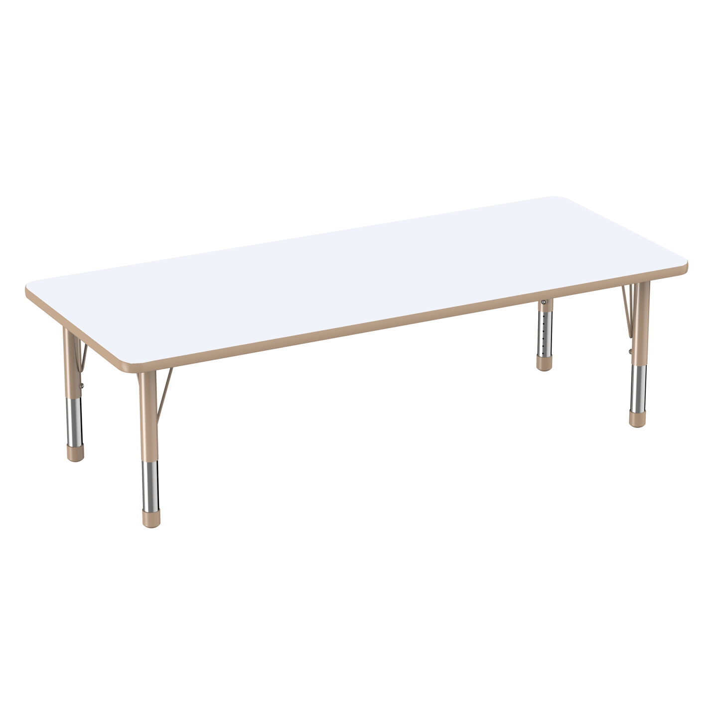 FDP 30" x 72" Rectangle Dry - Erase Activity Table with Adjustable Chunky Legs (FDP - 10182 - XX) - SchoolOutlet