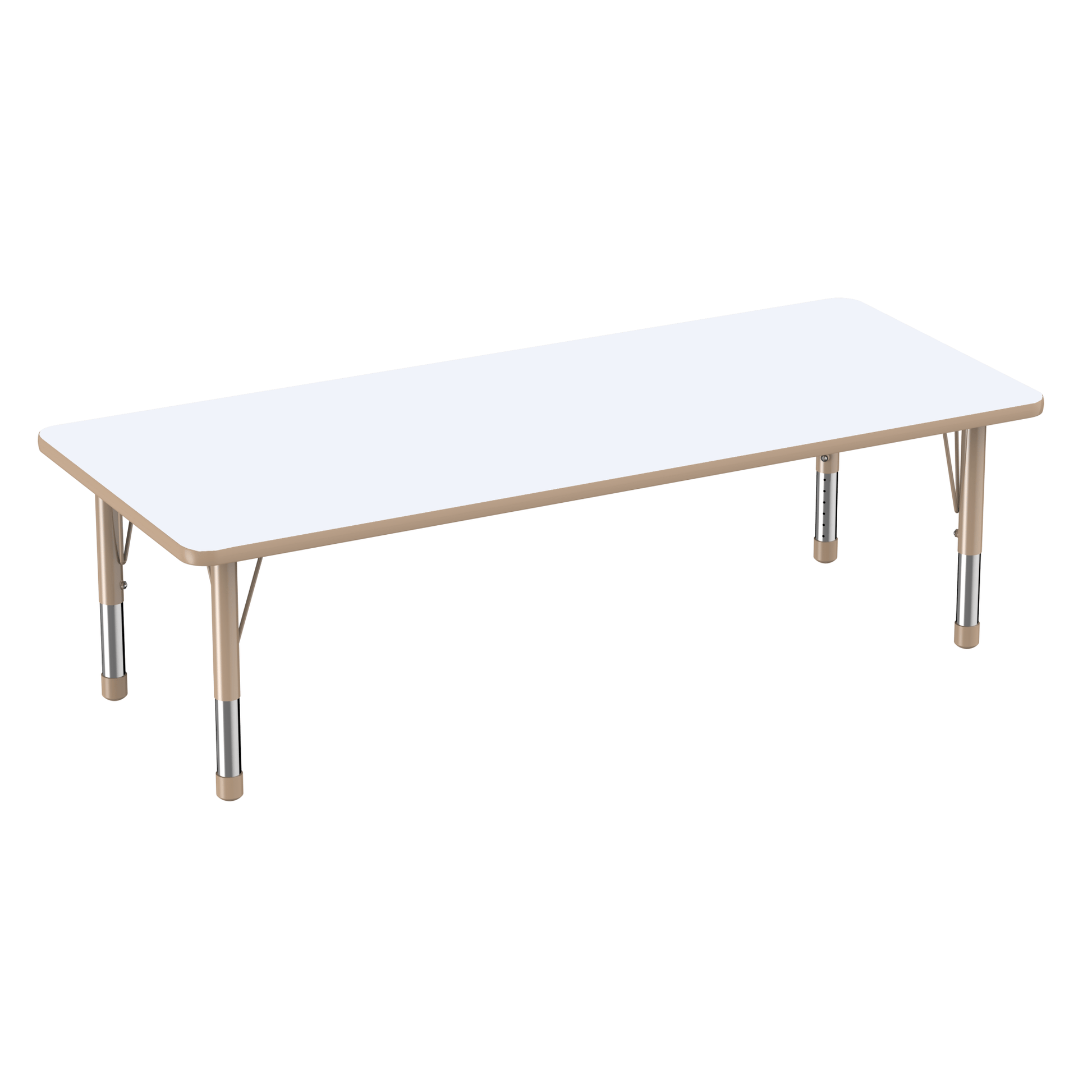 FDP 30" x 72" Rectangle Dry - Erase Activity Table with Adjustable Chunky Legs (FDP - 10182 - XX) - SchoolOutlet