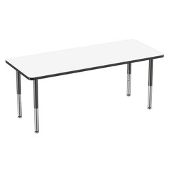 FDP 30" x 72" Rectangle Dry-Erase Activity Table with Adjustable Super Legs (FDP-10183-XX)