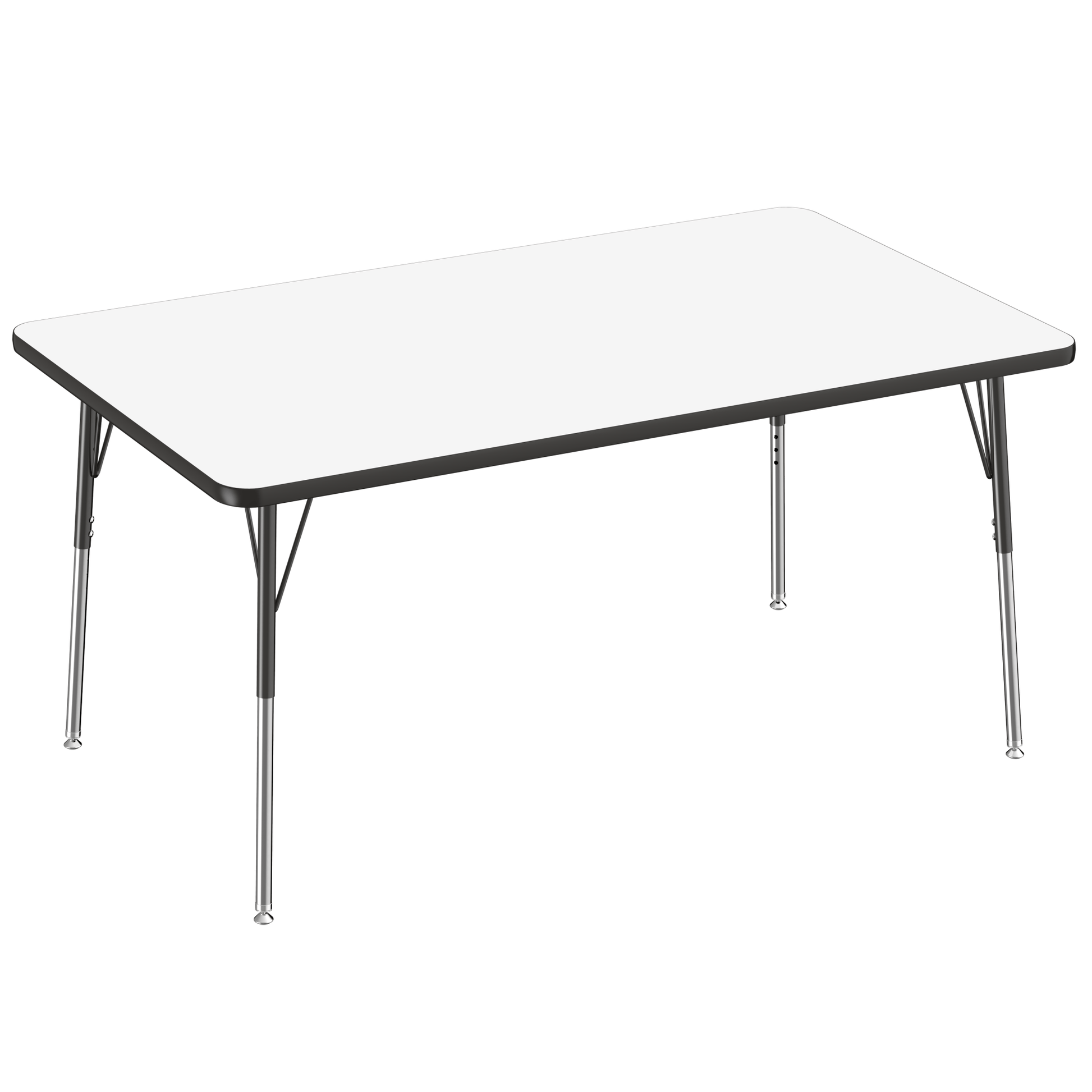 FDP 36" x 60" Rectangle Dry - Erase Activity Table with Adjustable Standard Swivel Glide Legs (FDP - 10184 - XX) - SchoolOutlet