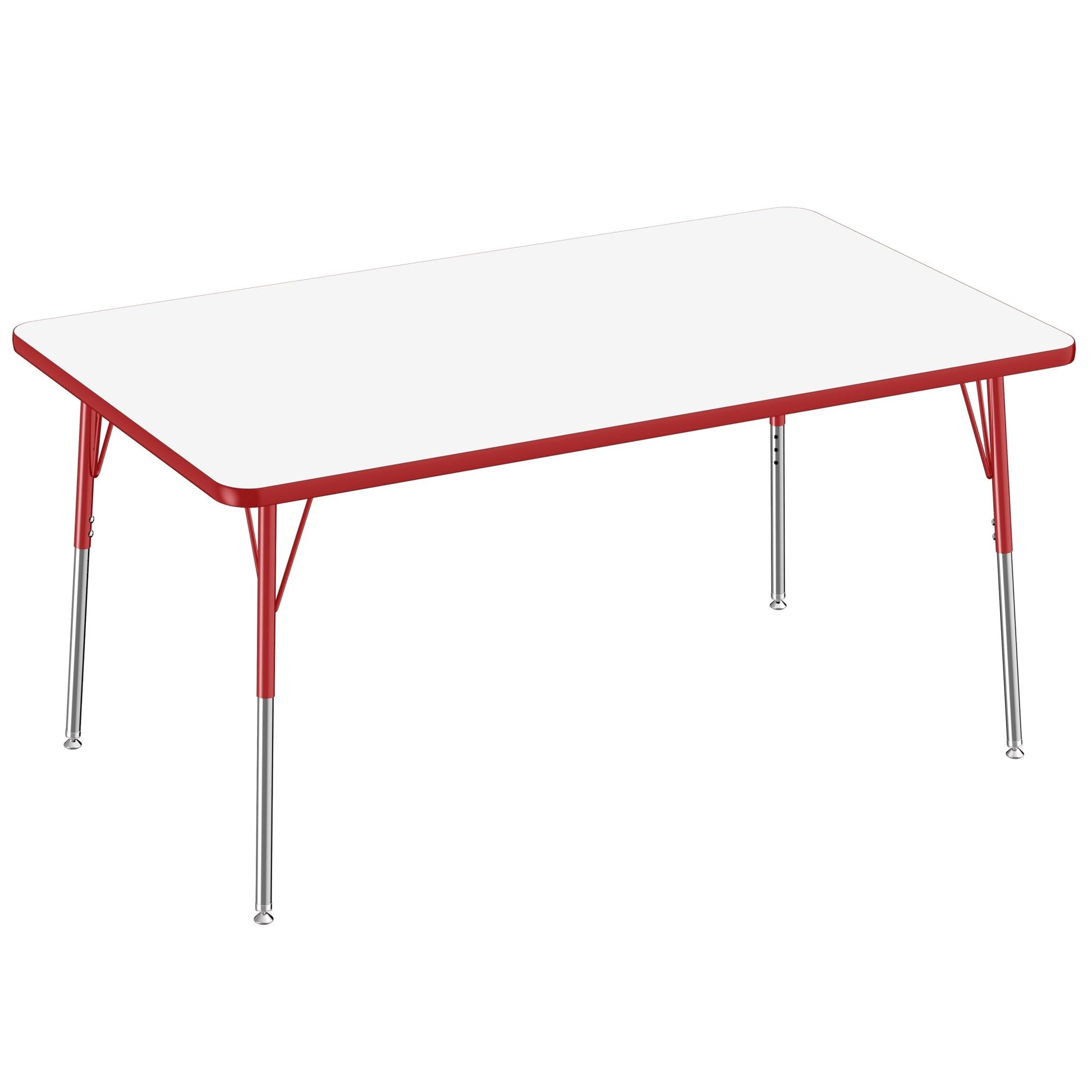 FDP 36" x 60" Rectangle Dry - Erase Activity Table with Adjustable Standard Swivel Glide Legs (FDP - 10184 - XX) - SchoolOutlet