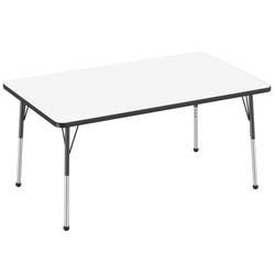 FDP 36" x 60" Rectangle Dry-Erase Activity Table with Adjustable Standard Ball Glide Legs (FDP-10185-XX)