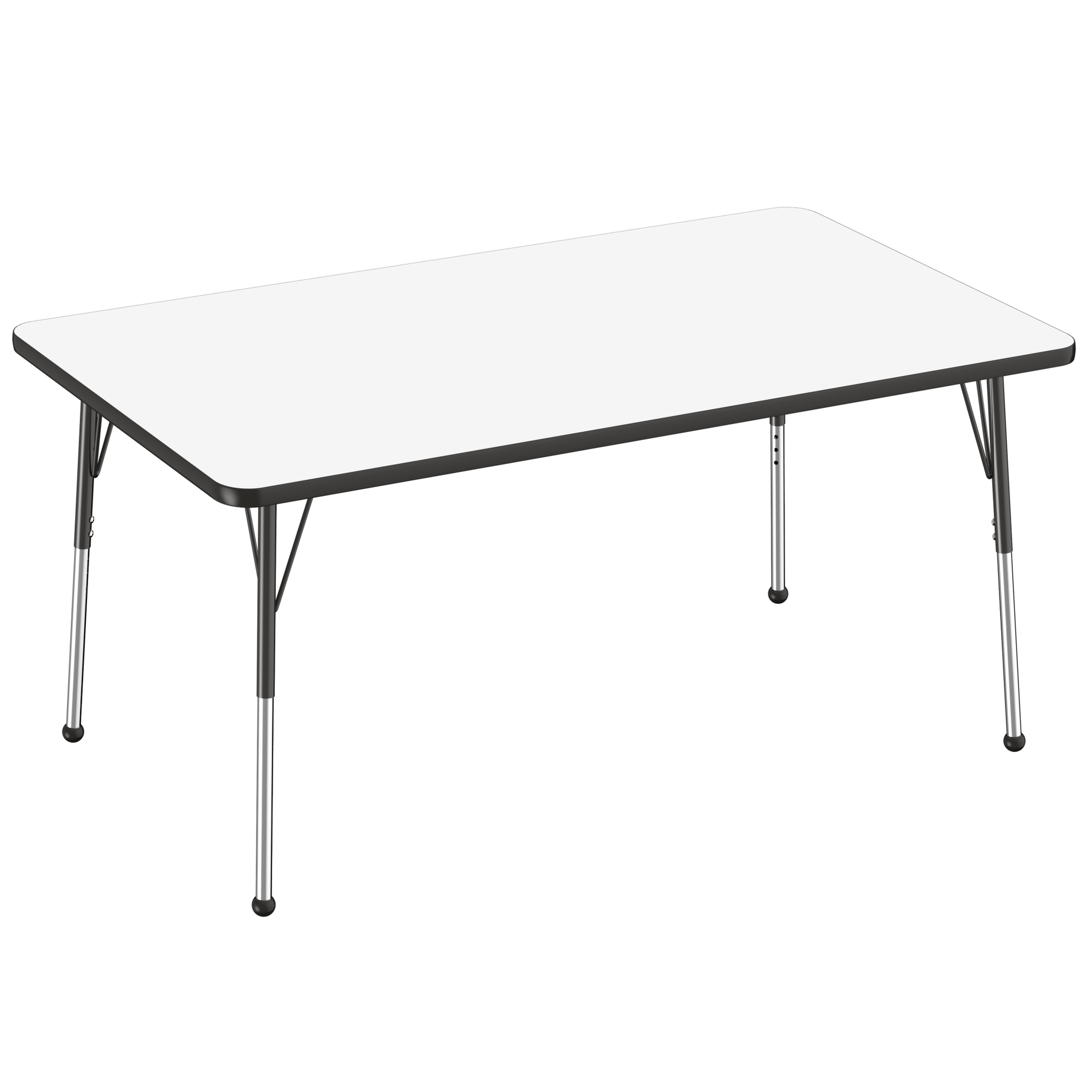 FDP 36" x 60" Rectangle Dry - Erase Activity Table with Adjustable Standard Ball Glide Legs (FDP - 10185 - XX) - SchoolOutlet