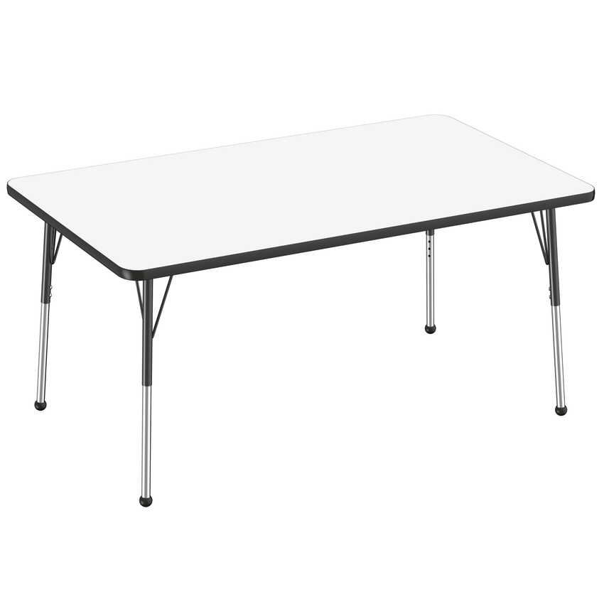 FDP 36" x 60" Rectangle Dry - Erase Activity Table with Adjustable Standard Ball Glide Legs (FDP - 10185 - XX) - SchoolOutlet