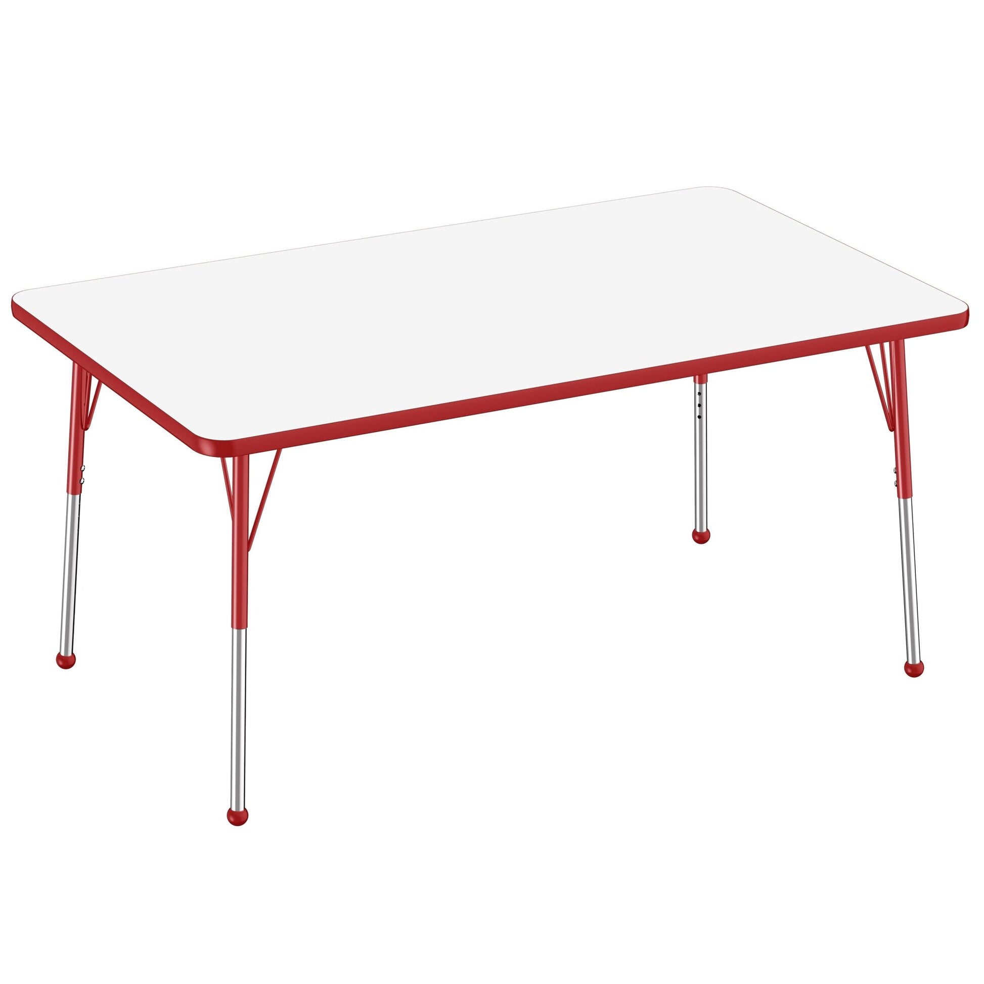 FDP 36" x 60" Rectangle Dry - Erase Activity Table with Adjustable Standard Ball Glide Legs (FDP - 10185 - XX) - SchoolOutlet