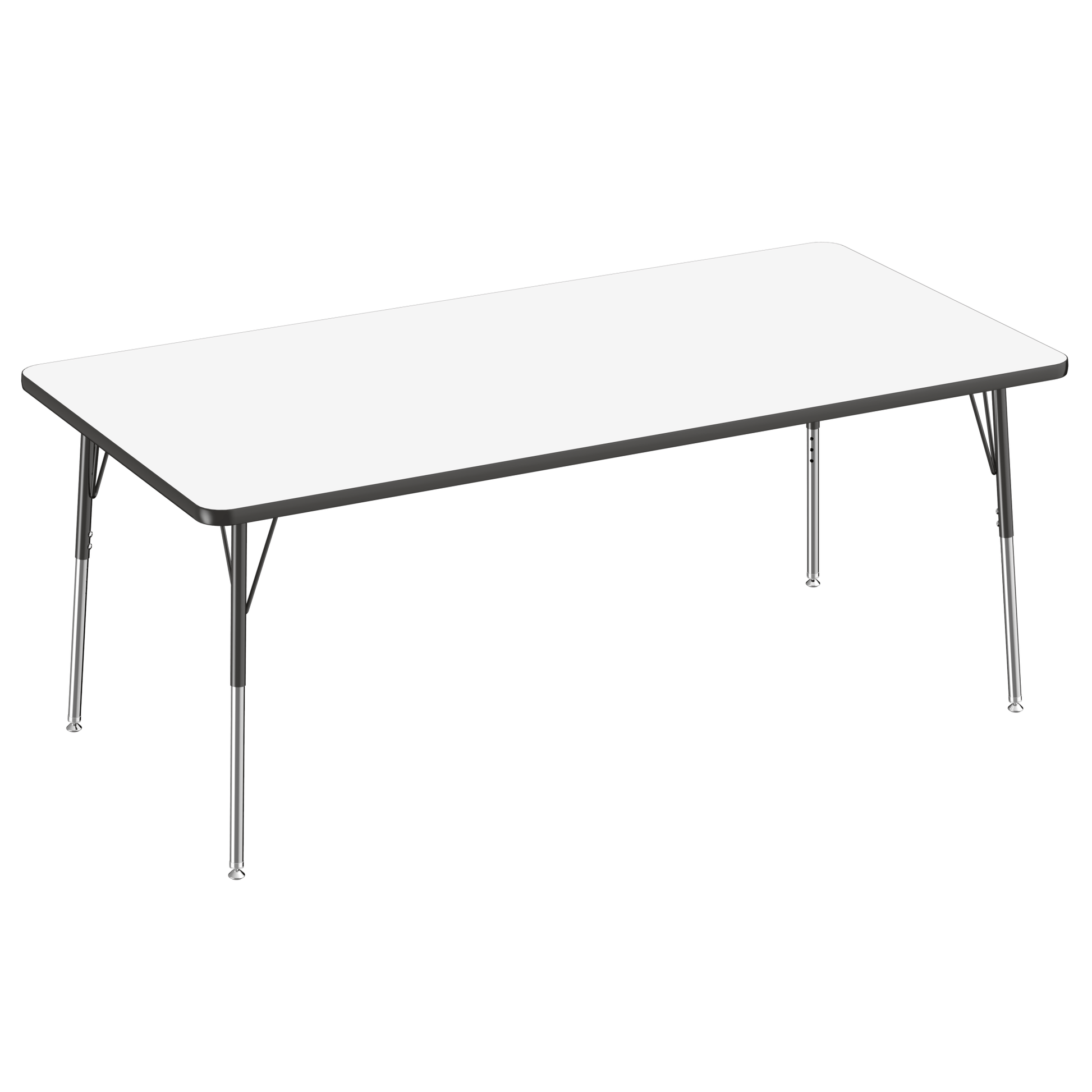 FDP 36" x 72" Rectangle Dry - Erase Activity Table with Adjustable Standard Swivel Glide Legs (FDP - 10188 - XX) - SchoolOutlet