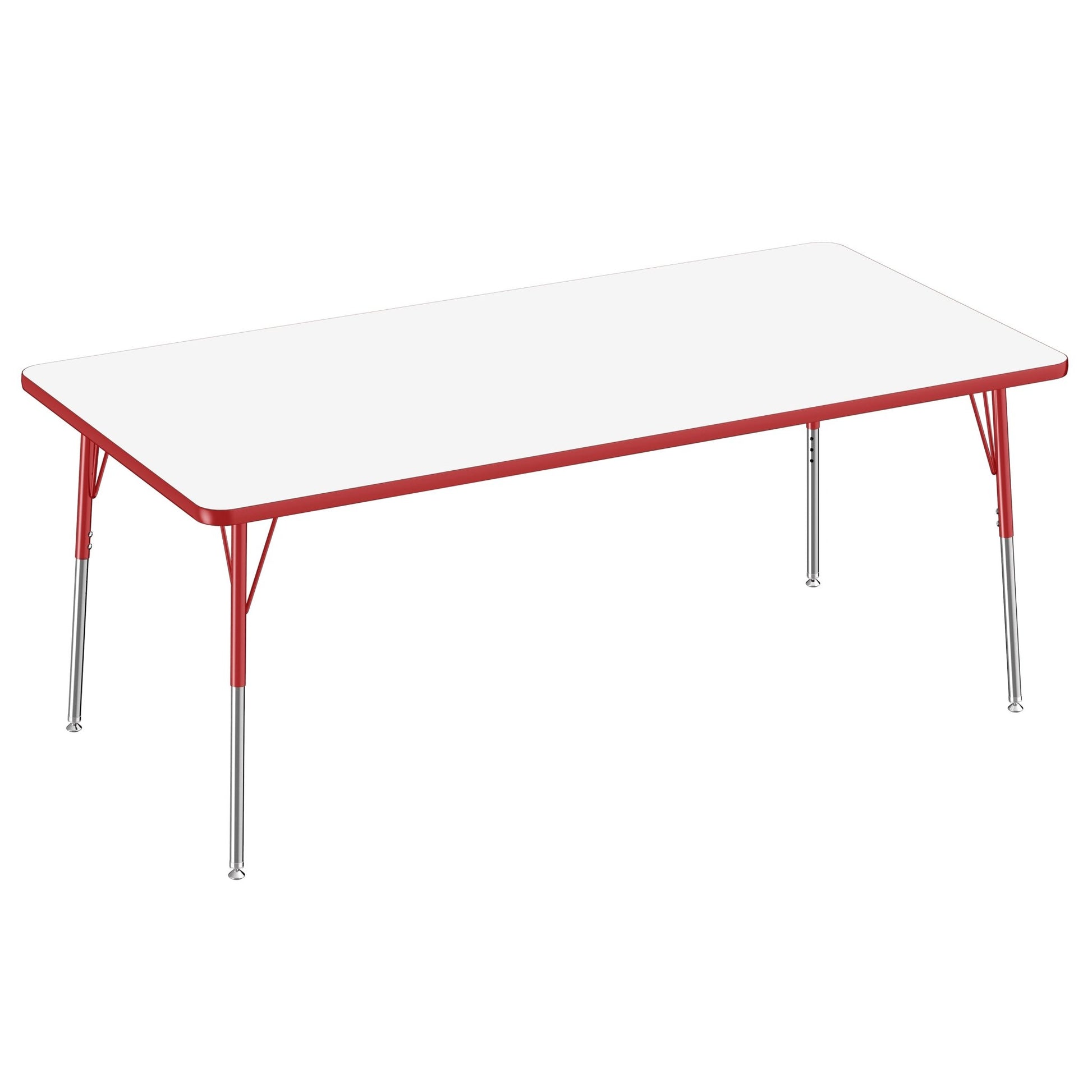 FDP 36" x 72" Rectangle Dry - Erase Activity Table with Adjustable Standard Swivel Glide Legs (FDP - 10188 - XX) - SchoolOutlet