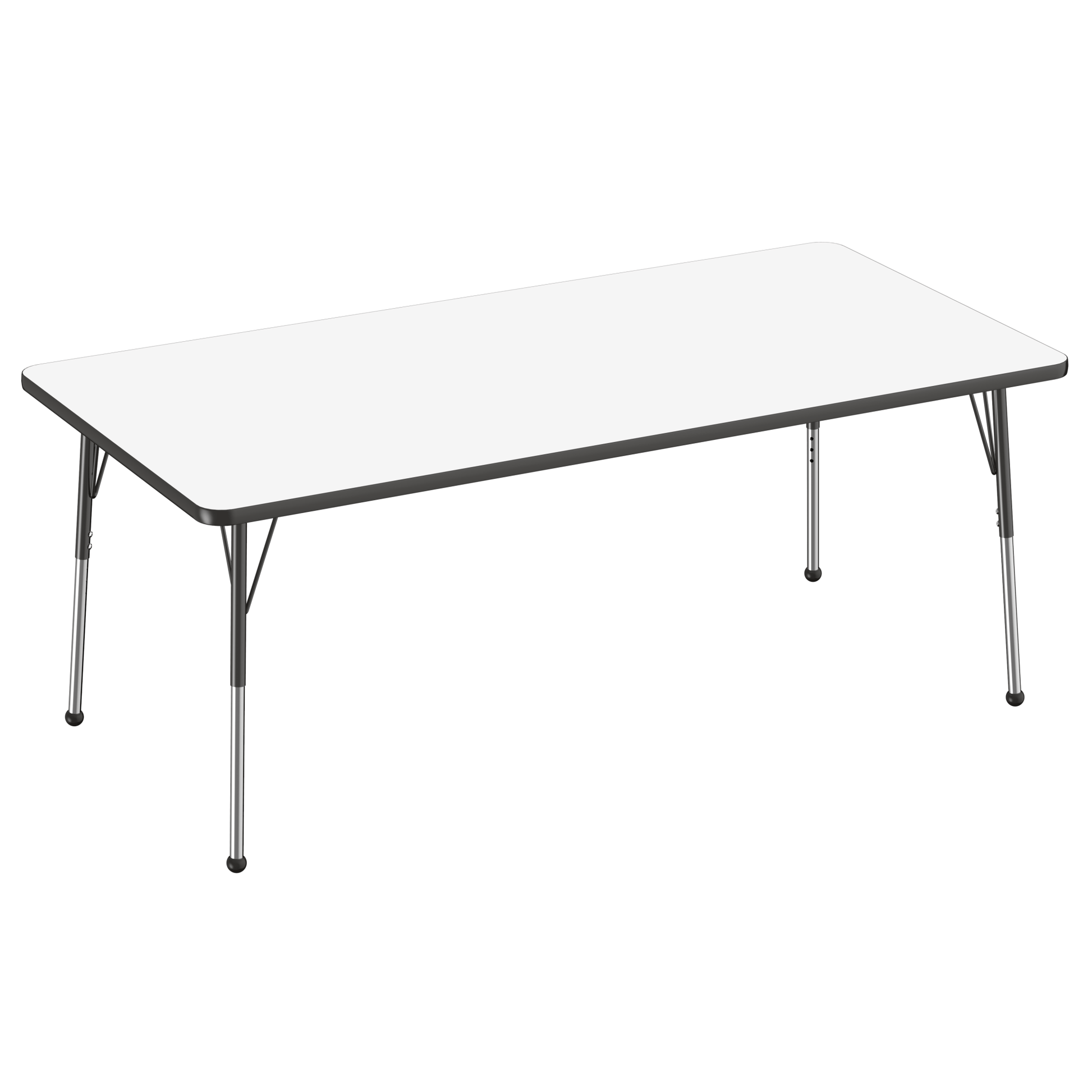 FDP 36" x 72" Rectangle Dry - Erase Activity Table with Adjustable Standard Ball Glide Legs (FDP - 10189 - XX) - SchoolOutlet