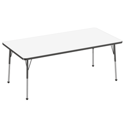 FDP 36" x 72" Rectangle Dry-Erase Activity Table with Adjustable Standard Ball Glide Legs (FDP-10189-XX)