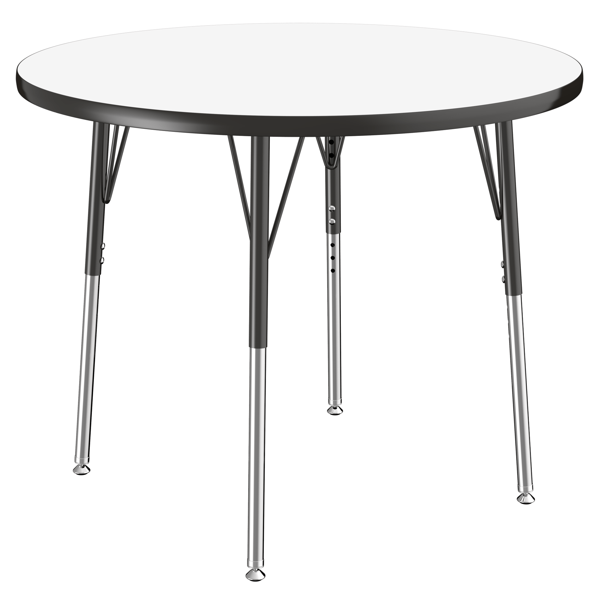 FDP 36" Round Dry - Erase Activity Table with Adjustable Standard Swivel Glide Legs (FDP - 10192 - XX) - SchoolOutlet