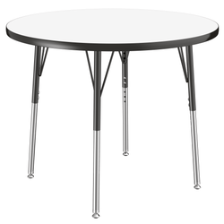 FDP 36" Round Dry-Erase Activity Table with Adjustable Standard Swivel Glide Legs (FDP-10192-XX)