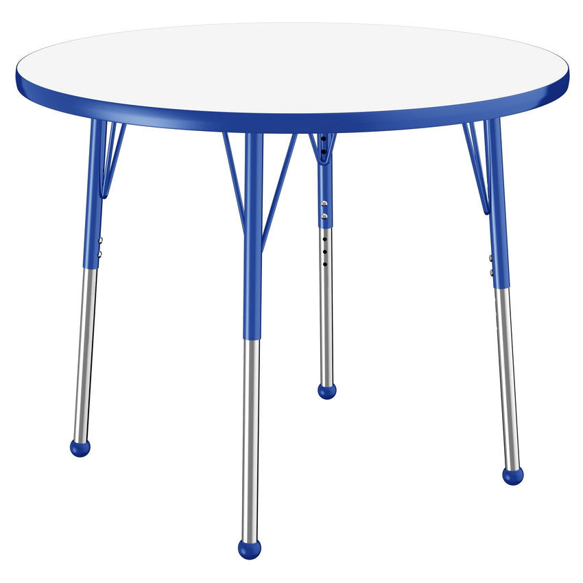 FDP 36" Round Dry - Erase Activity Table with Adjustable Standard Ball Glide Legs (FDP - 10193 - XX) - SchoolOutlet