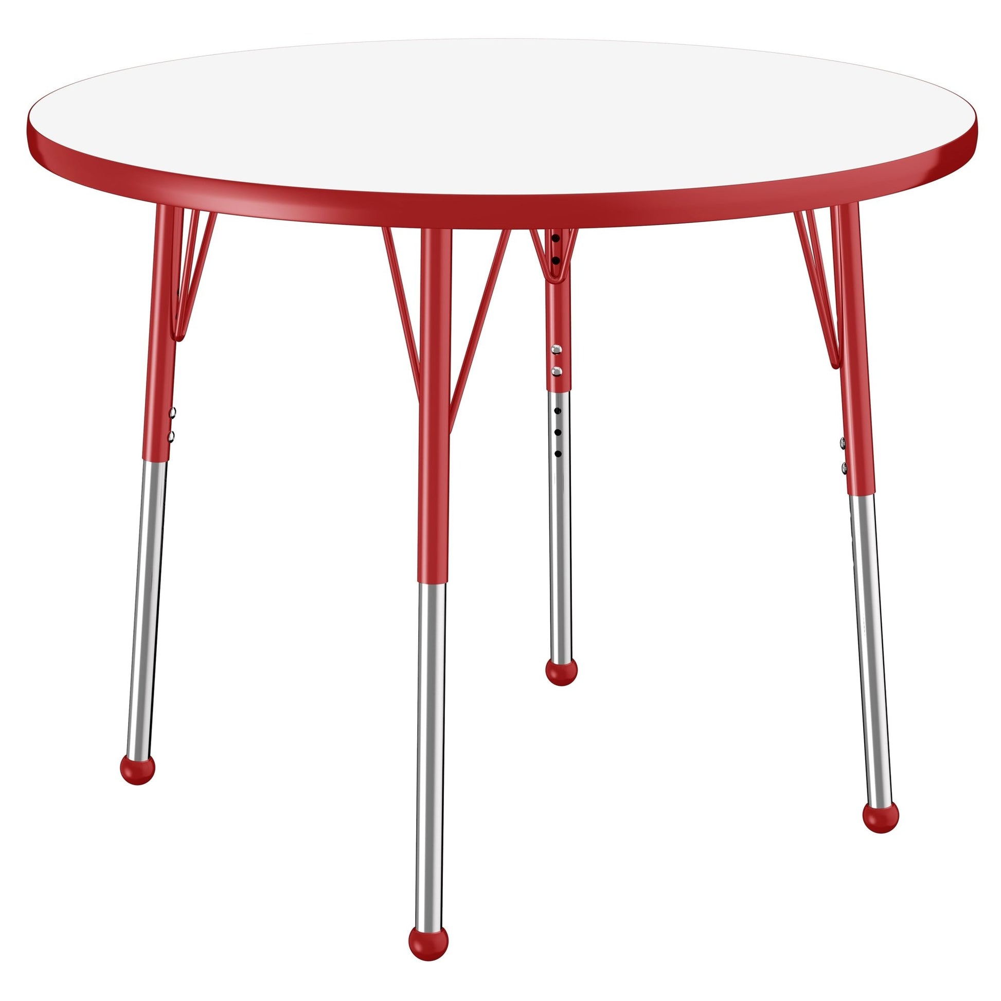 FDP 36" Round Dry - Erase Activity Table with Adjustable Standard Ball Glide Legs (FDP - 10193 - XX) - SchoolOutlet
