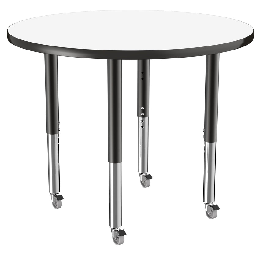 FDP 36" Round Dry - Erase Activity Table with Adjustable Super Legs (FDP - 10195 - XX) - SchoolOutlet