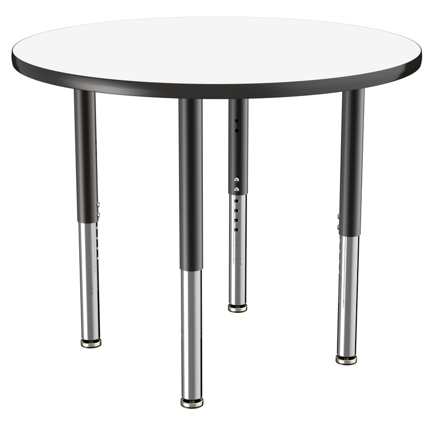 FDP 36" Round Dry - Erase Activity Table with Adjustable Super Legs (FDP - 10195 - XX) - SchoolOutlet
