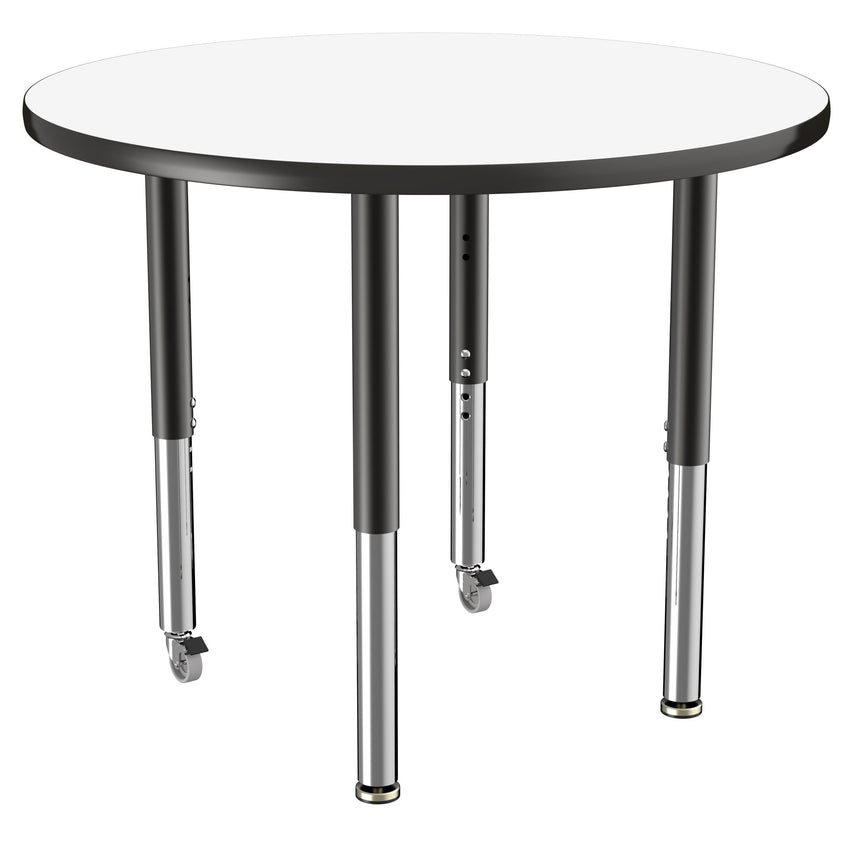 FDP 36" Round Dry - Erase Activity Table with Adjustable Super Legs (FDP - 10195 - XX) - SchoolOutlet