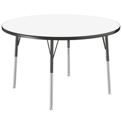 FDP 48" Round Collaborative Dry-Erase Activity Table with Adjustable Standard Swivel Glide Legs (FDP-10196-XX)