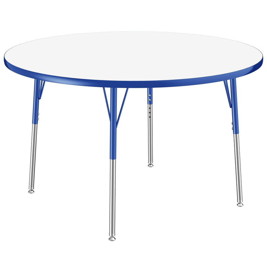 FDP 48" Round Collaborative Dry - Erase Activity Table with Adjustable Standard Swivel Glide Legs (FDP - 10196 - XX) - SchoolOutlet