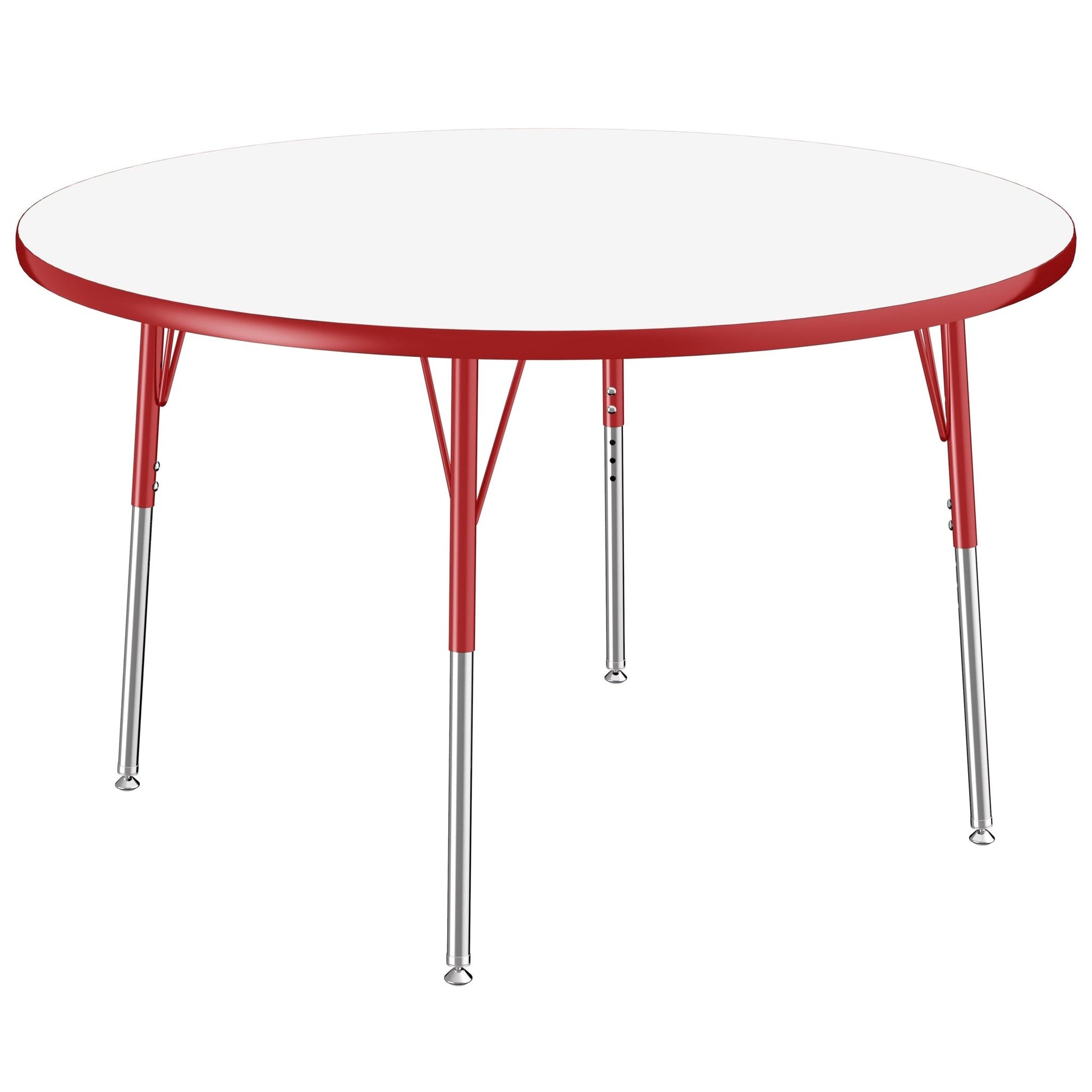 FDP 48" Round Collaborative Dry - Erase Activity Table with Adjustable Standard Swivel Glide Legs (FDP - 10196 - XX) - SchoolOutlet