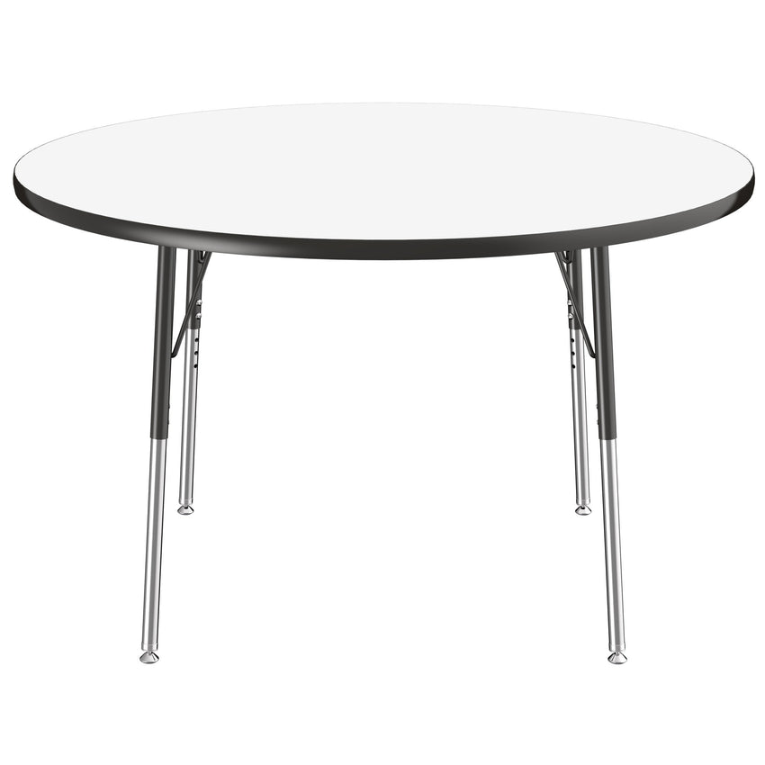 FDP 48" Round Collaborative Dry - Erase Activity Table with Adjustable Standard Swivel Glide Legs (FDP - 10196 - XX) - SchoolOutlet
