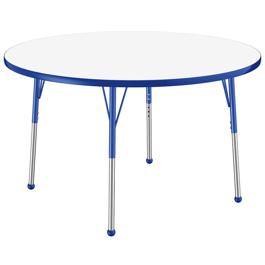 FDP 48" Round Collaborative Dry - Erase Activity Table with Adjustable Standard Ball Glide Legs (FDP - 10197 - XX) - SchoolOutlet