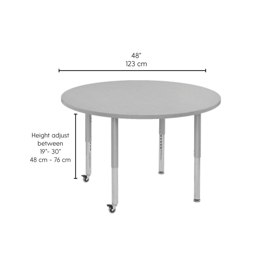 FDP 48" Round Collaborative Dry - Erase Activity Table with Adjustable Super Legs (FDP - 10199 - XX) - SchoolOutlet