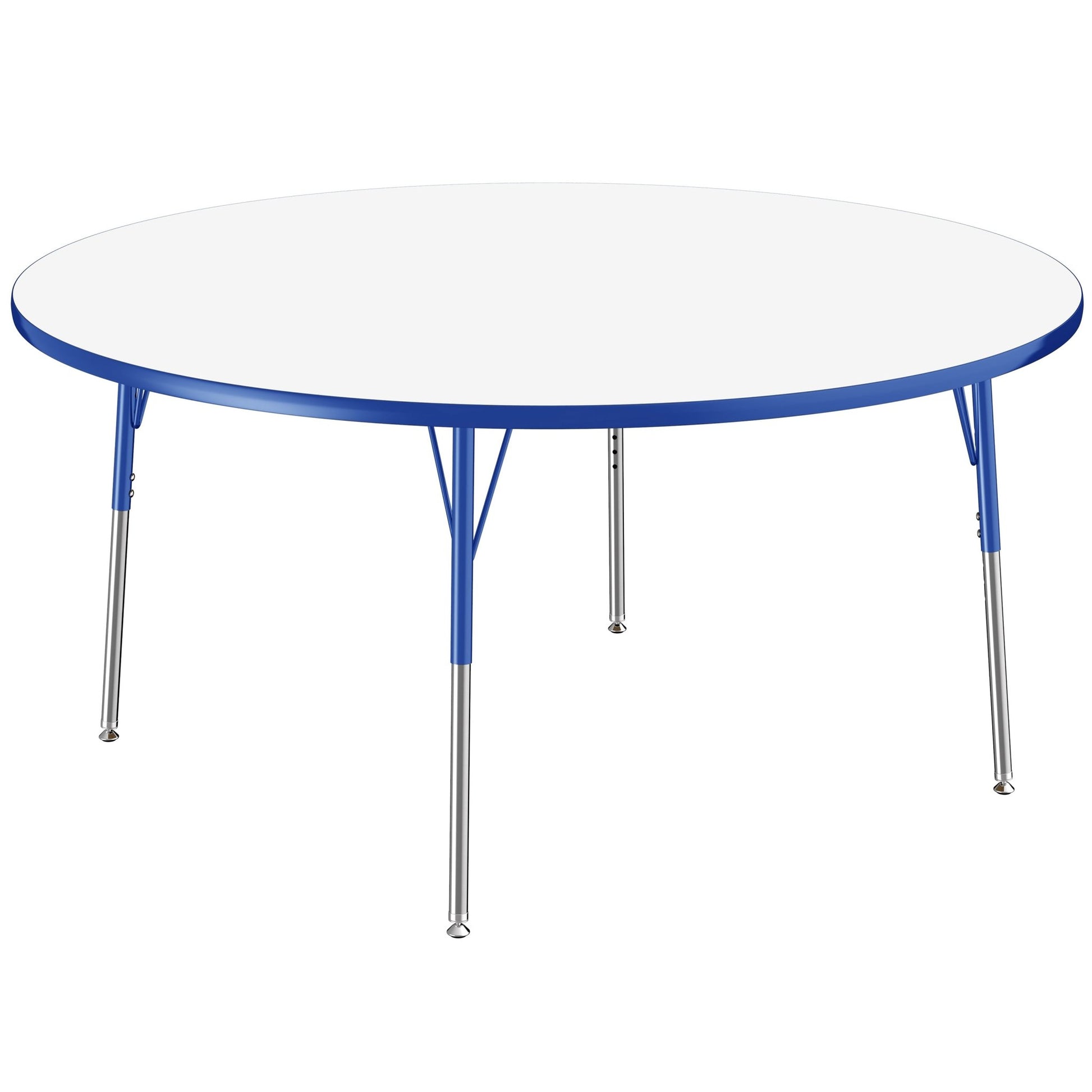 FDP 60" Round Dry - Erase Activity Table with Adjustable Standard Swivel Glide Legs (FDP - 10200 - XX) - SchoolOutlet