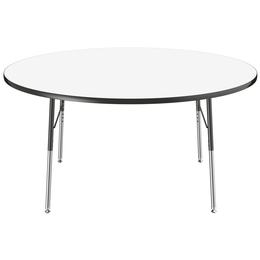 FDP 60" Round Dry - Erase Activity Table with Adjustable Standard Swivel Glide Legs (FDP - 10200 - XX) - SchoolOutlet