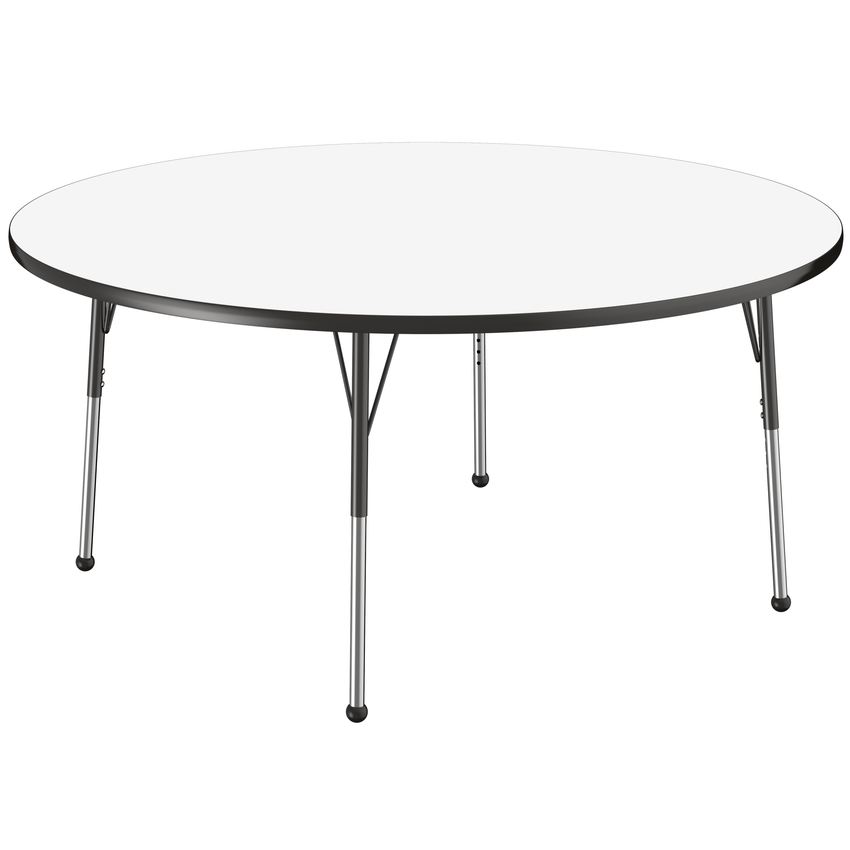 FDP 60" Round Dry - Erase Activity Table with Adjustable Standard Ball Glide Legs (FDP - 10201 - XX) - SchoolOutlet