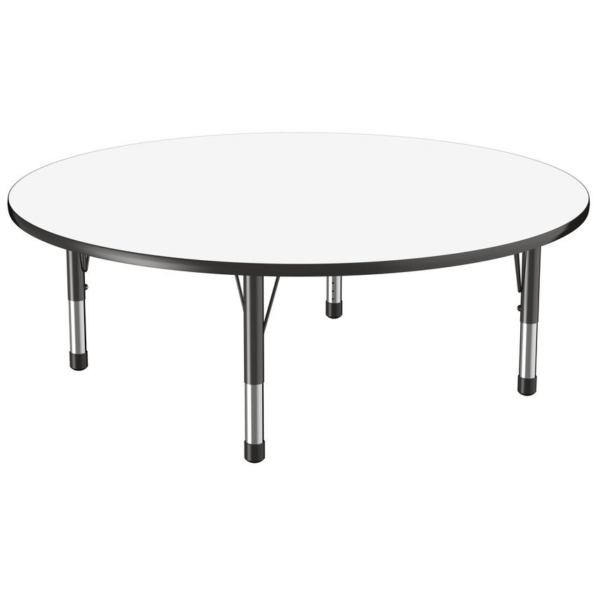 FDP 60" Round Dry - Erase Activity Table with Adjustable Chunky Legs (FDP - 10202 - XX) - SchoolOutlet