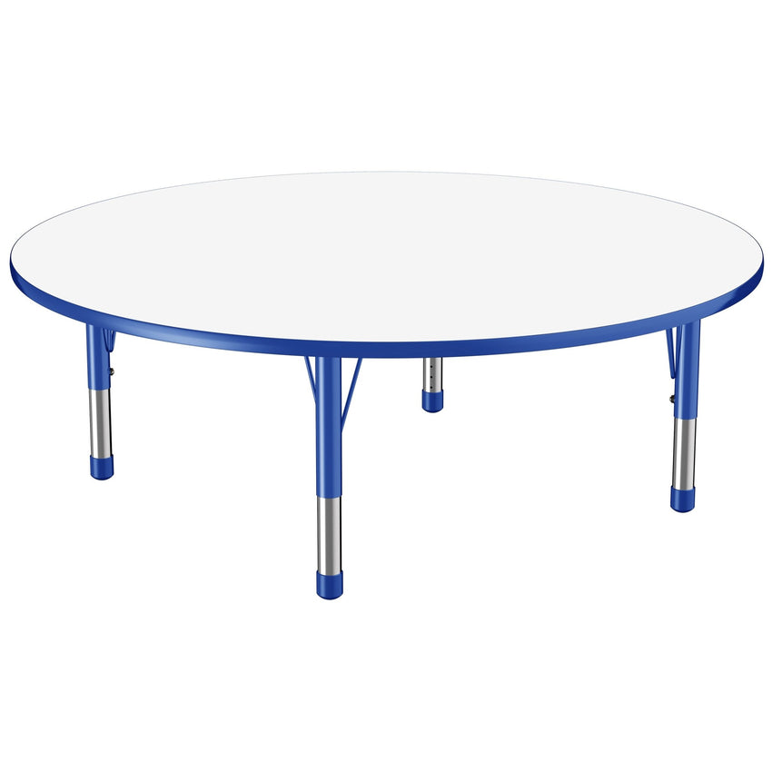 FDP 60" Round Dry - Erase Activity Table with Adjustable Chunky Legs (FDP - 10202 - XX) - SchoolOutlet