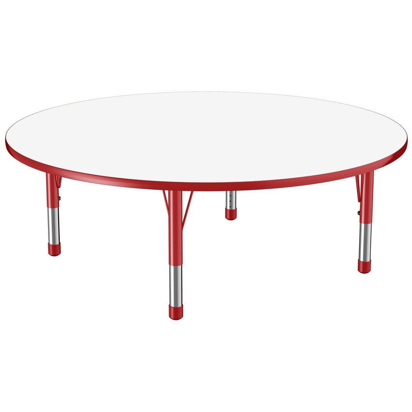 FDP 60" Round Dry - Erase Activity Table with Adjustable Chunky Legs (FDP - 10202 - XX) - SchoolOutlet