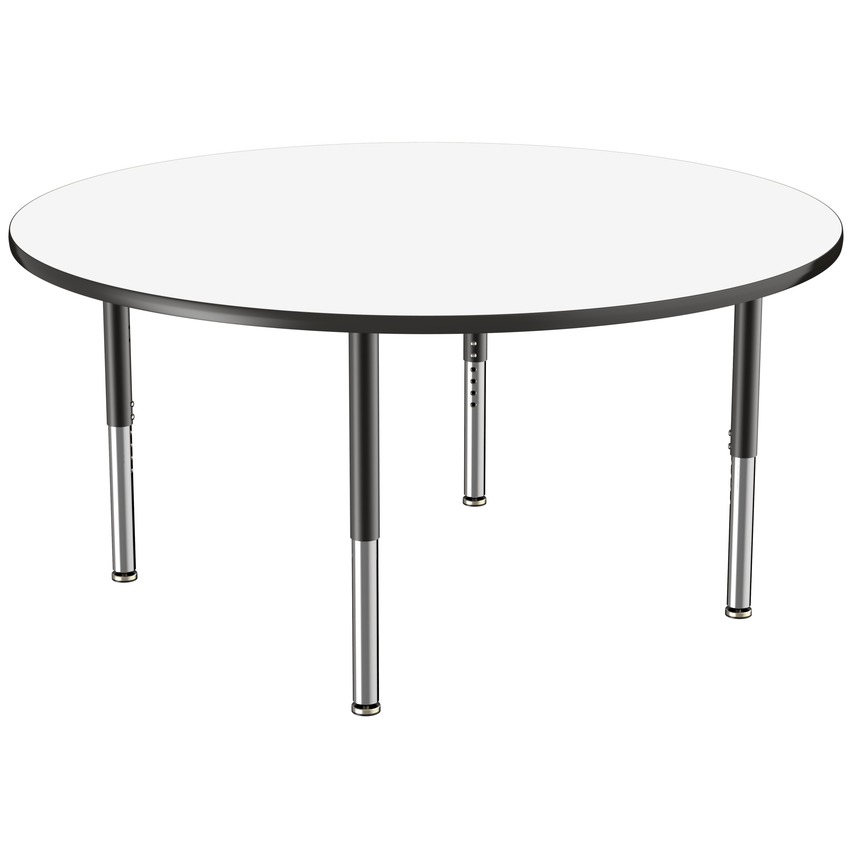 FDP 60" Round Dry - Erase Activity Table with Adjustable Super Legs (FDP - 10203 - XX) - SchoolOutlet