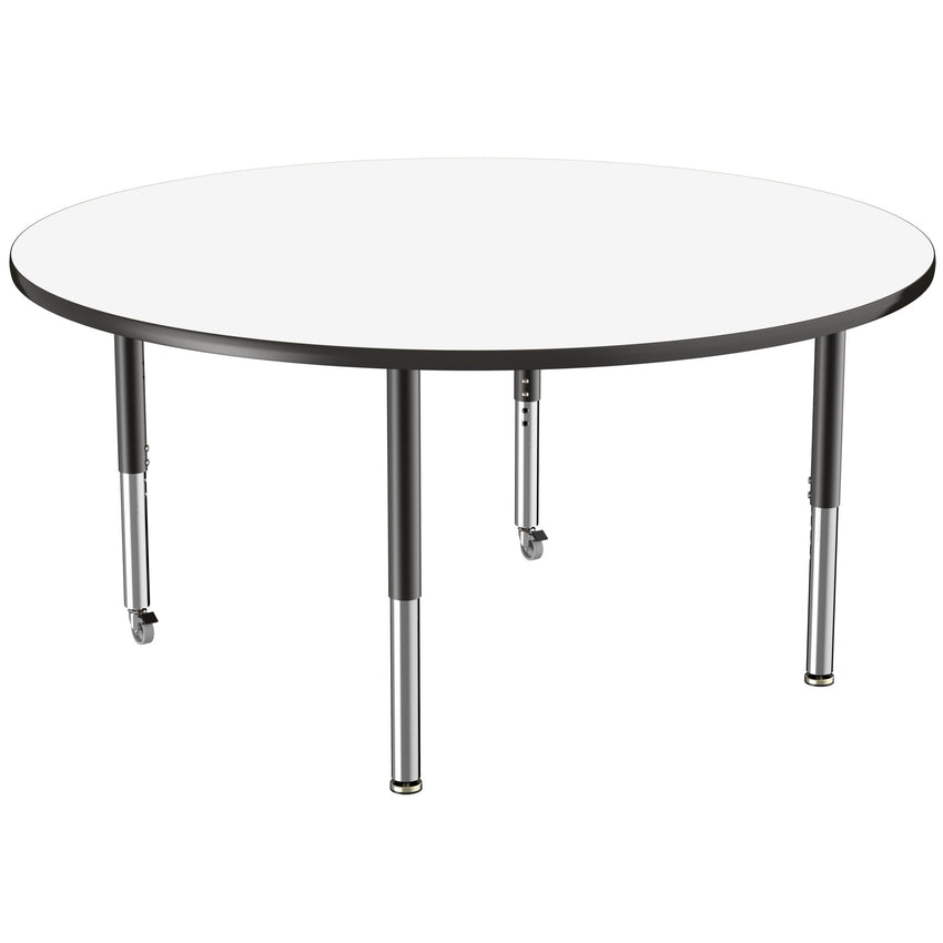 FDP 60" Round Dry - Erase Activity Table with Adjustable Super Legs (FDP - 10203 - XX) - SchoolOutlet