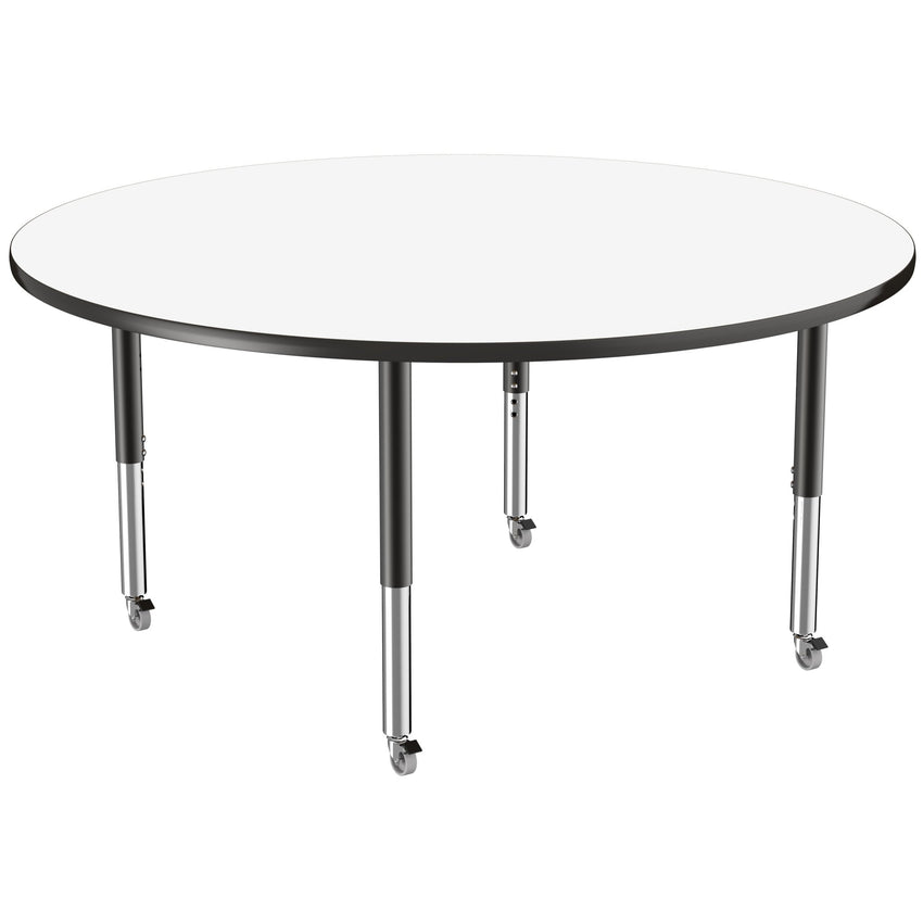 FDP 60" Round Dry - Erase Activity Table with Adjustable Super Legs (FDP - 10203 - XX) - SchoolOutlet