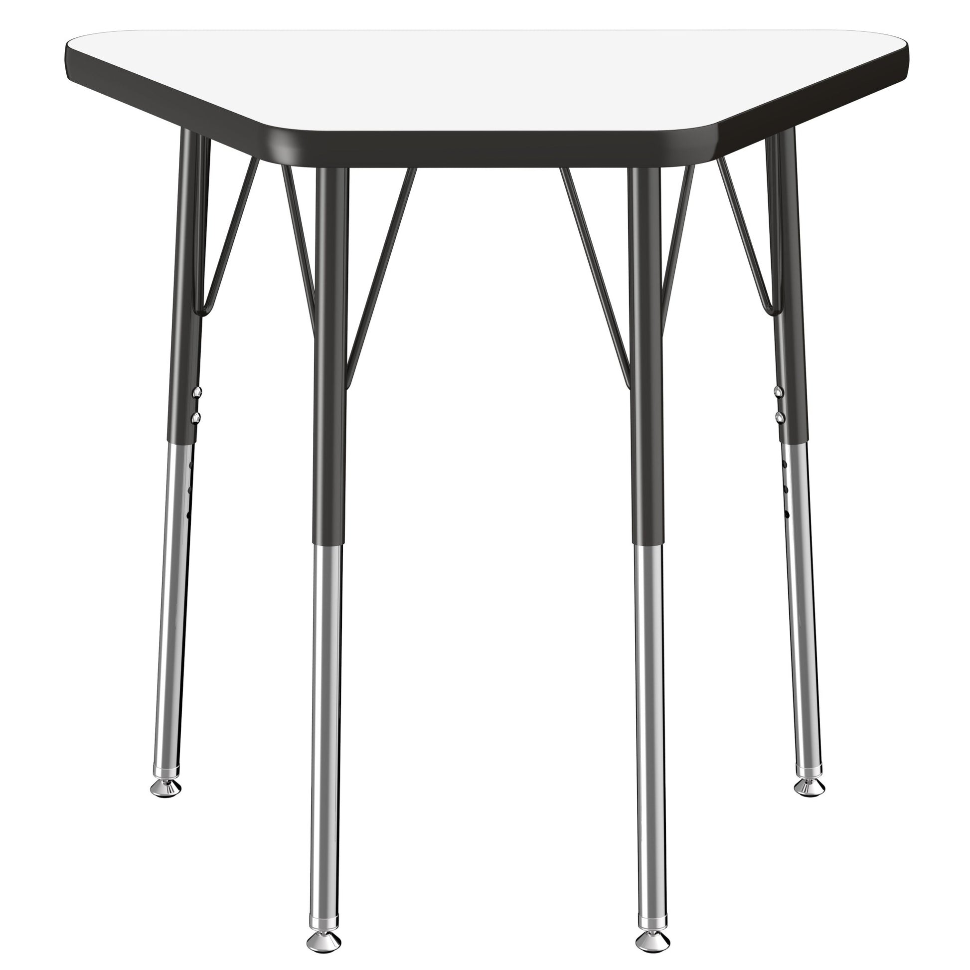 FDP 18" x 30" Trapezoid Dry - Erase Activity Table with Adjustable Standard Swivel Glide Legs (FDP - 10215 - XX) - SchoolOutlet